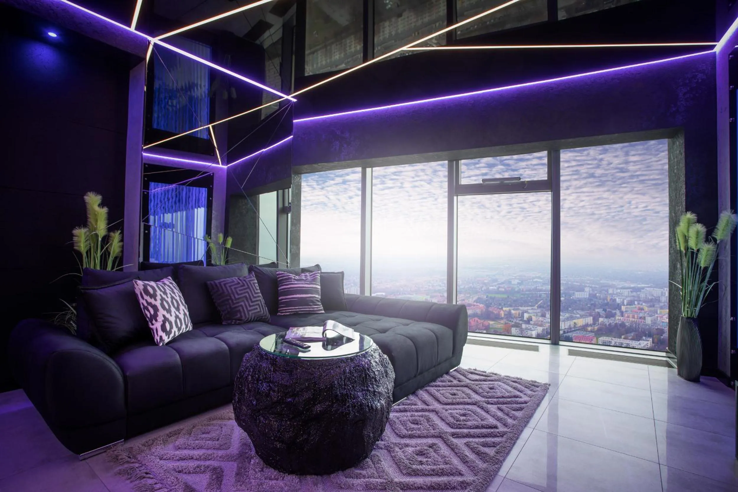 Living room in 30th+ Floor Apartments in Sky Tower
