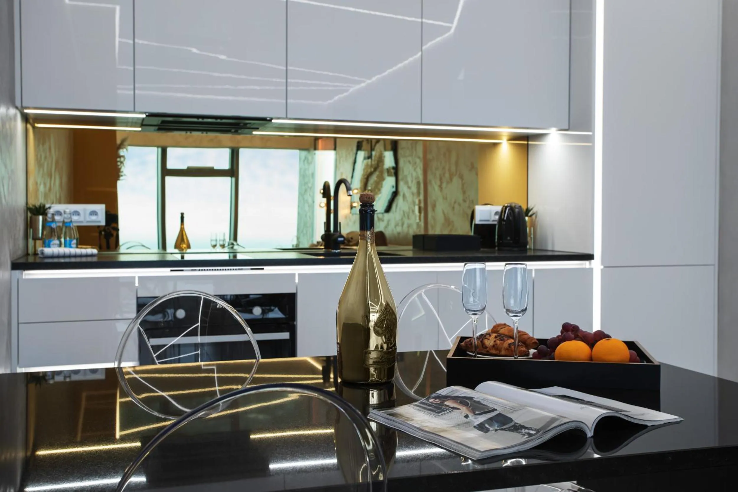 Kitchen or kitchenette in 30th+ Floor Apartments in Sky Tower