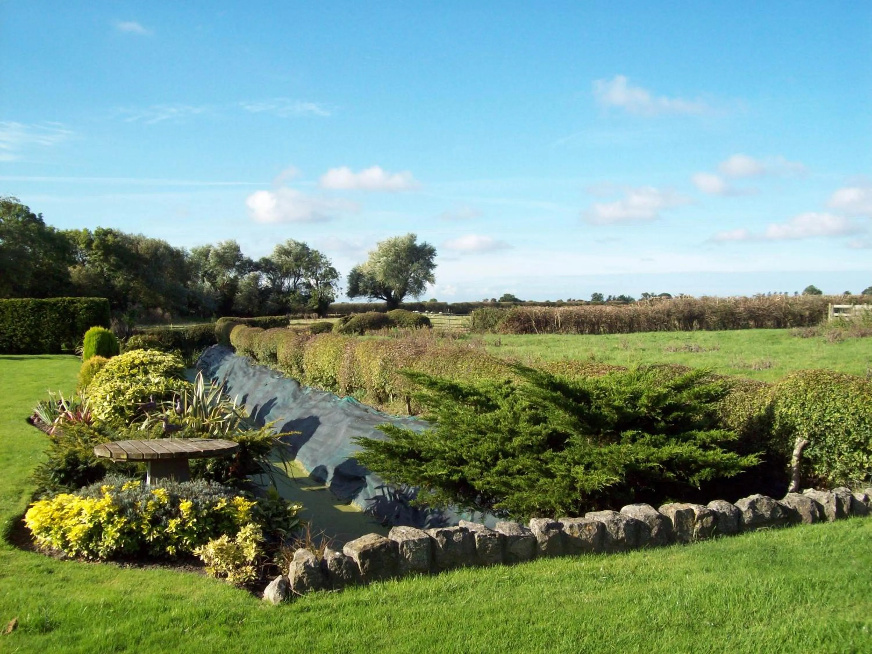 Garden view in WILLOW BARN boutique B&B
