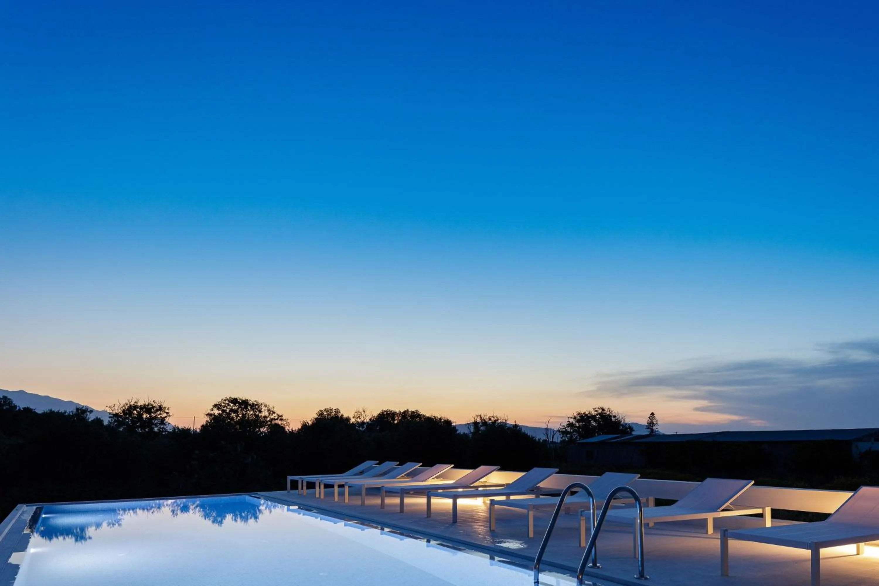 Pool view in Mikro Livadi Special Lodges - Has an Eco Salt water pool - 150m from the beach