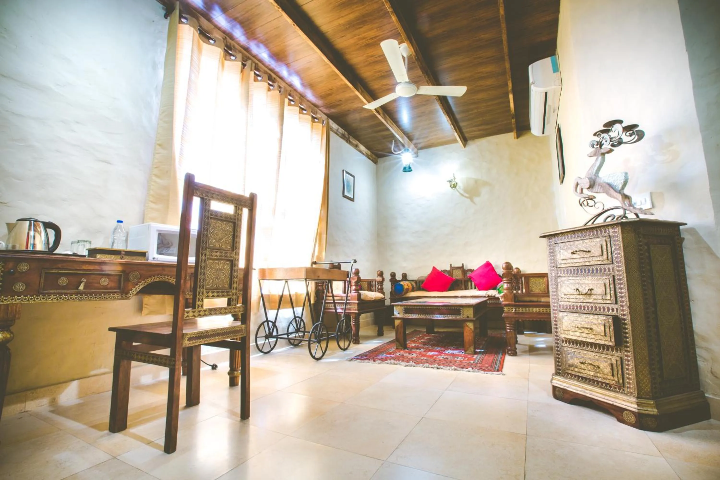 Living room in WelcomHeritage Ranjitvilas