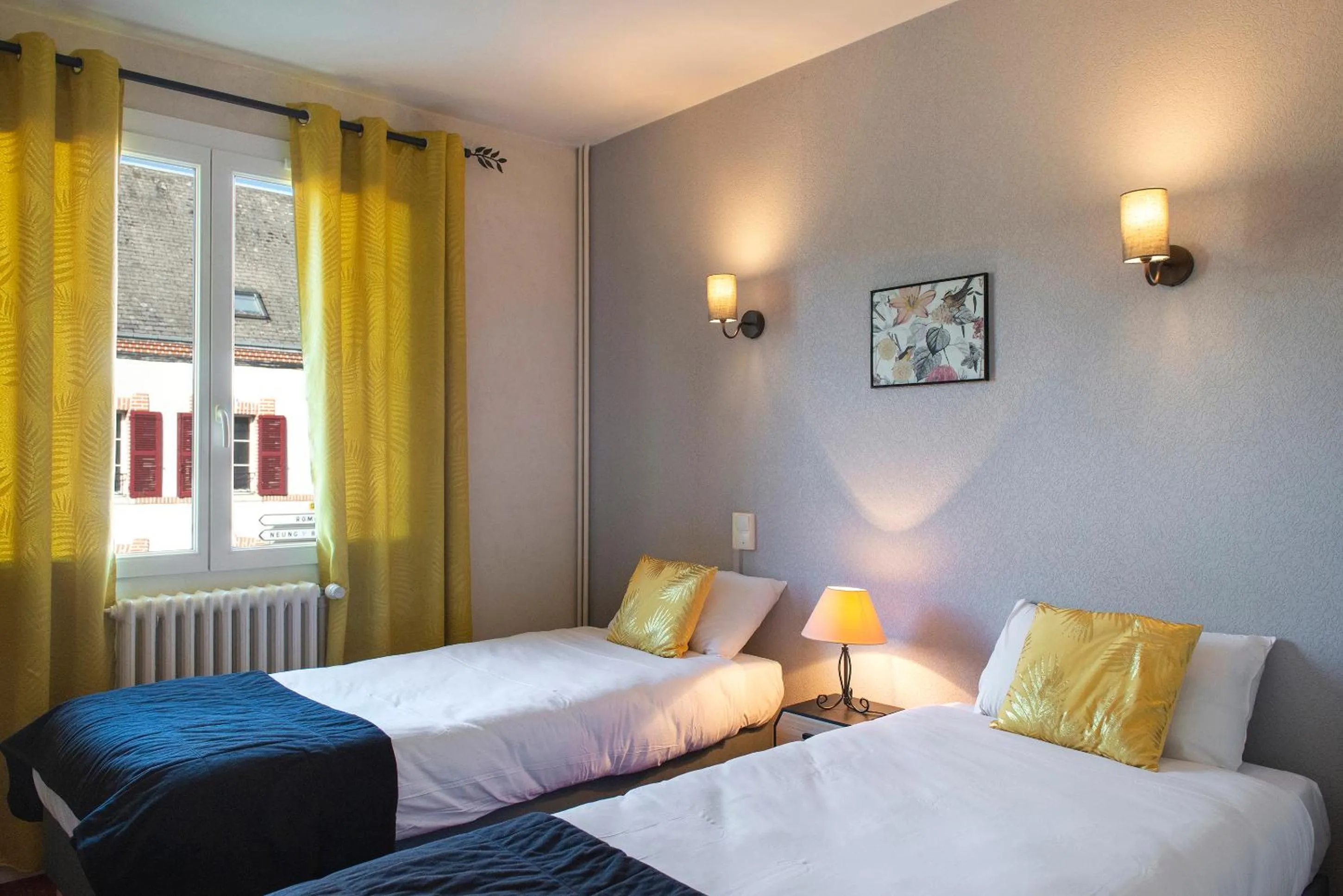 Bedroom, Bed in Logis Hôtel Saint Cyr