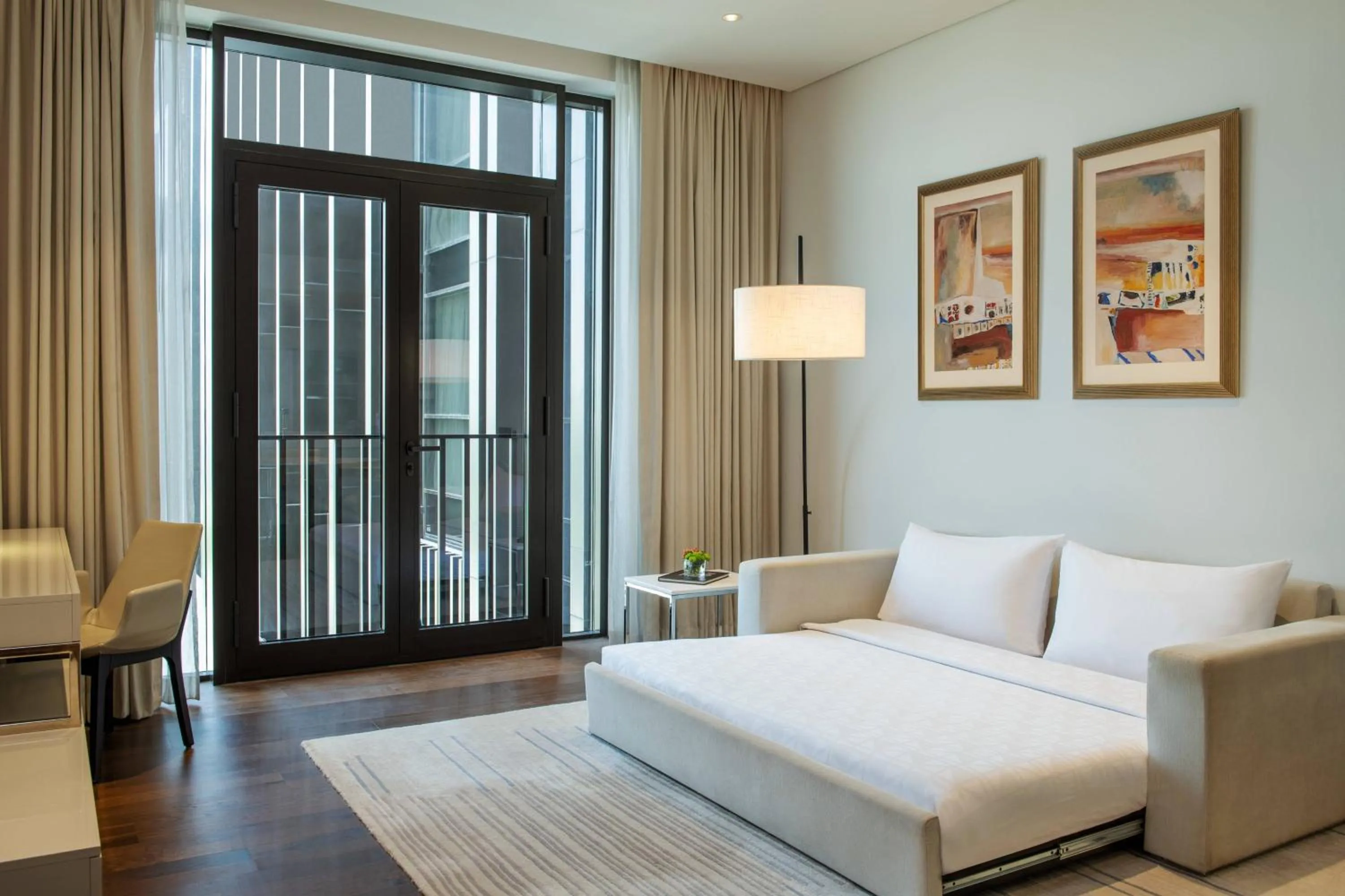 Bedroom, Bed in La Ville Hotel & Suites CITY WALK Dubai, Autograph Collection