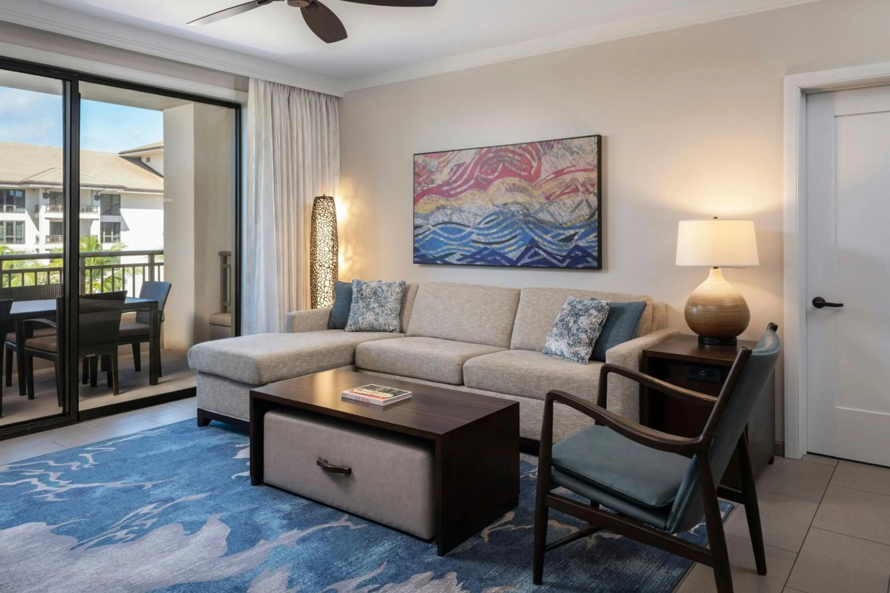 Living room in The Westin Nanea Ocean Villas, Ka'anapali