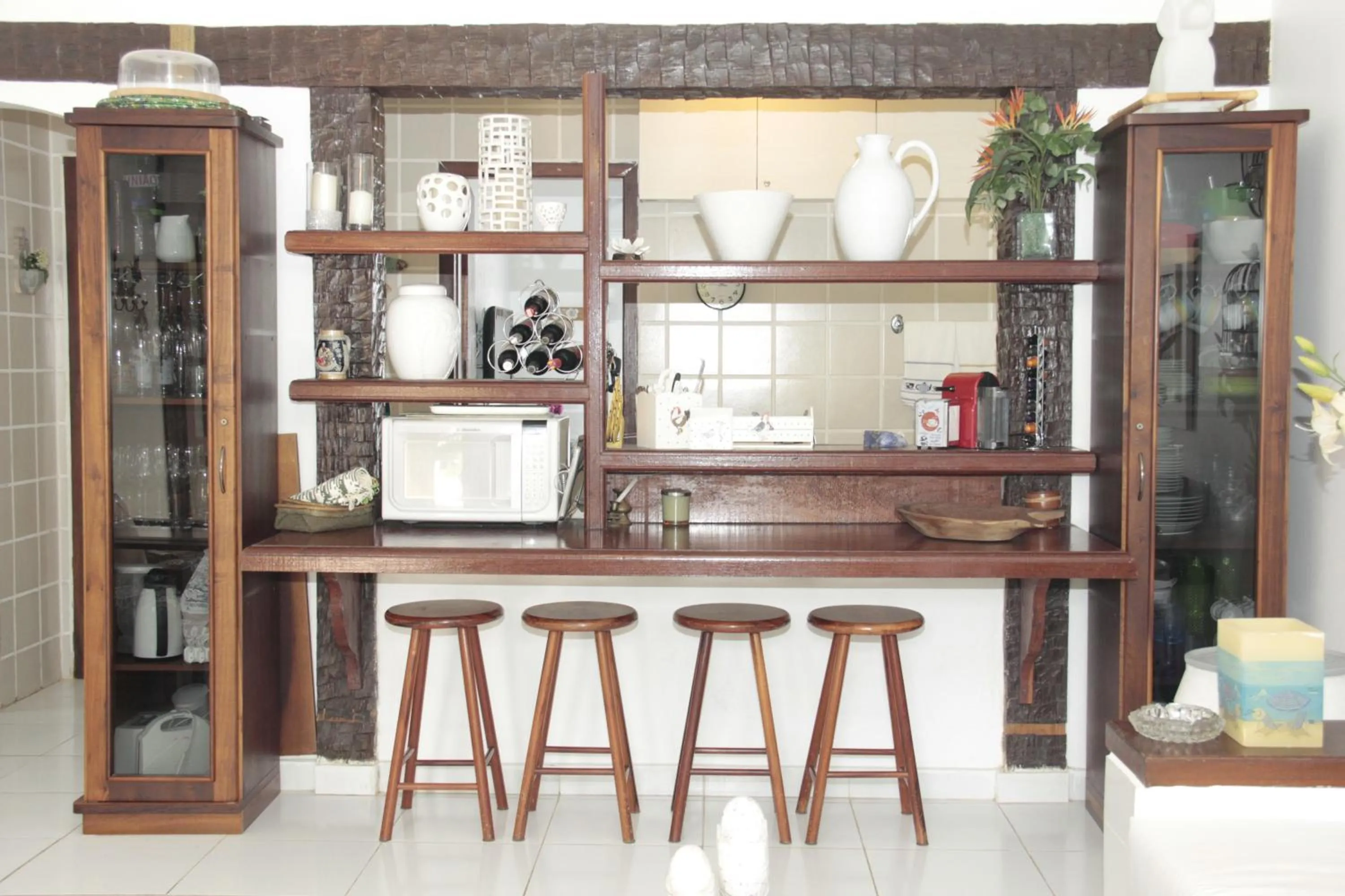 Kitchen or kitchenette in Apart Hotel Pet Friendly em Búzios