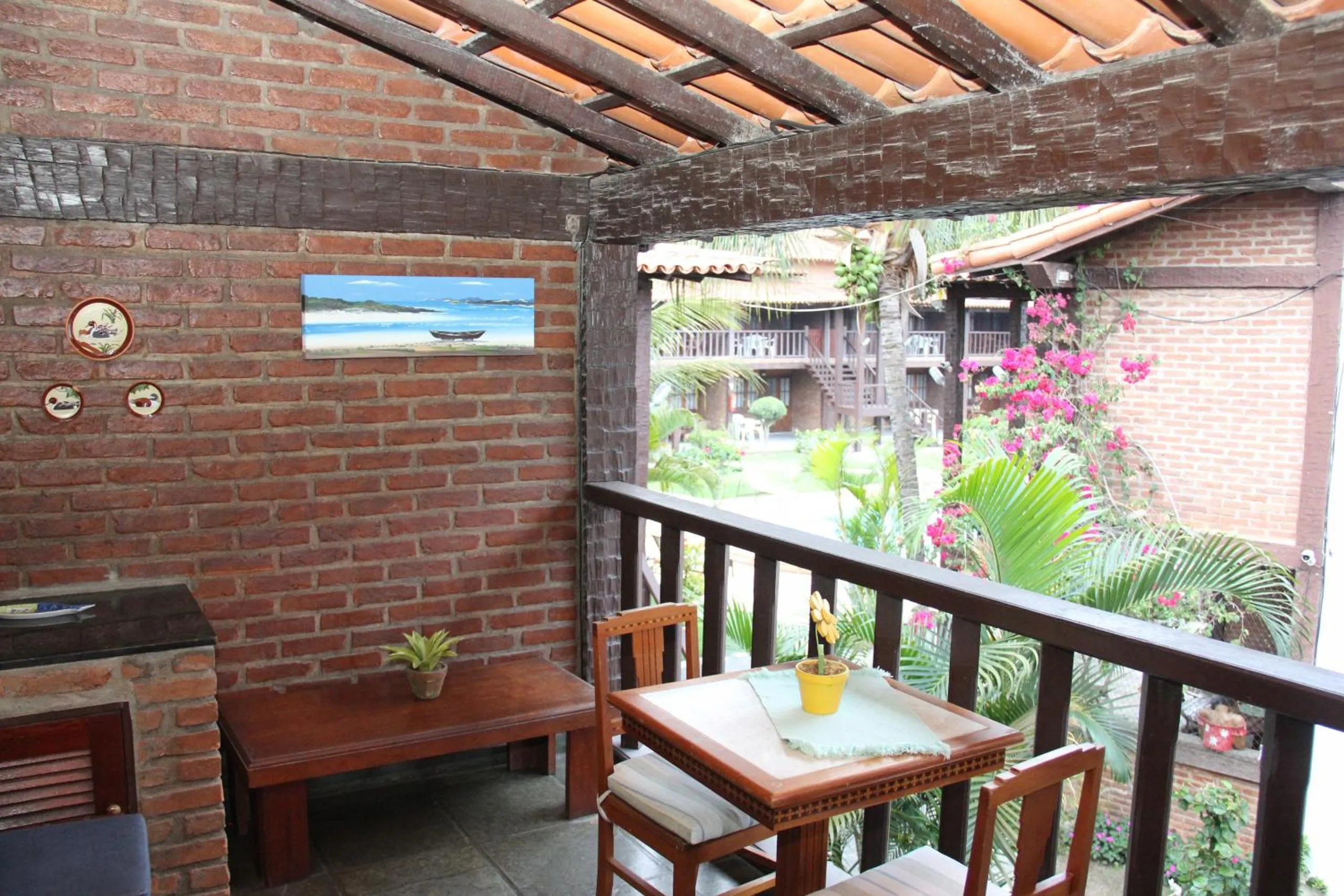 Balcony/Terrace in Apart Hotel Pet Friendly em Búzios