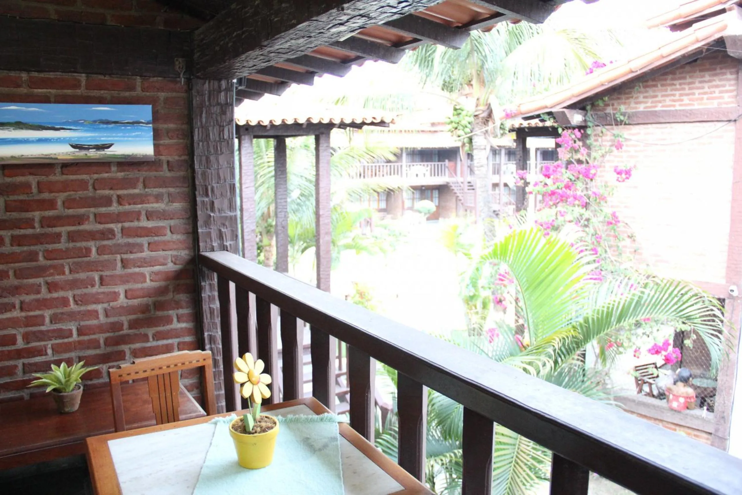 Balcony/Terrace in Apart Hotel Pet Friendly em Búzios