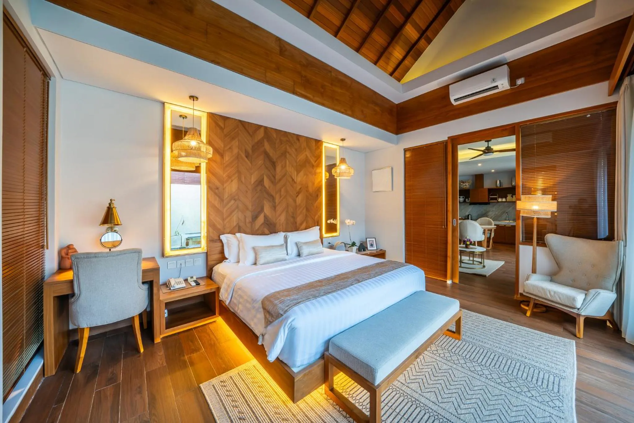 Bedroom, Bed in Sithala Villa Seminyak