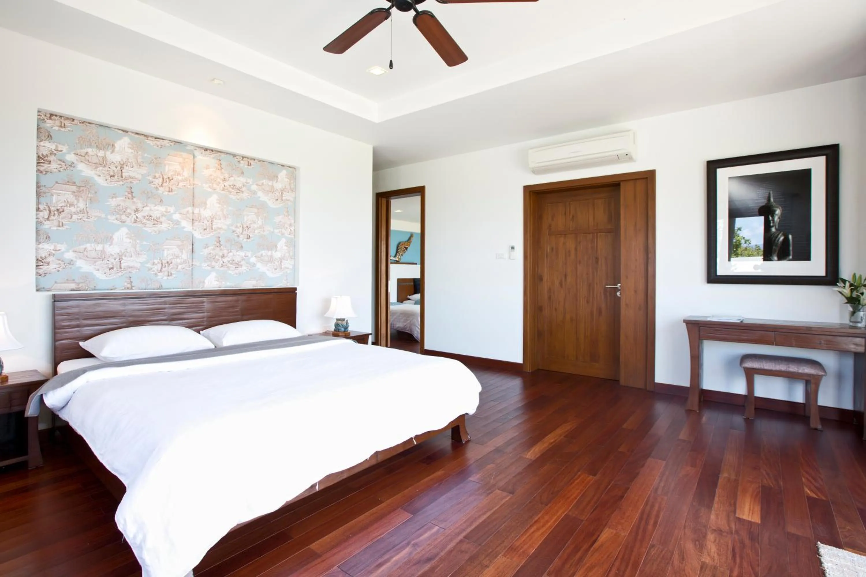 Bedroom, Bed in Baan Apsara - Stunning Sea View 3 Bed Pool Villa