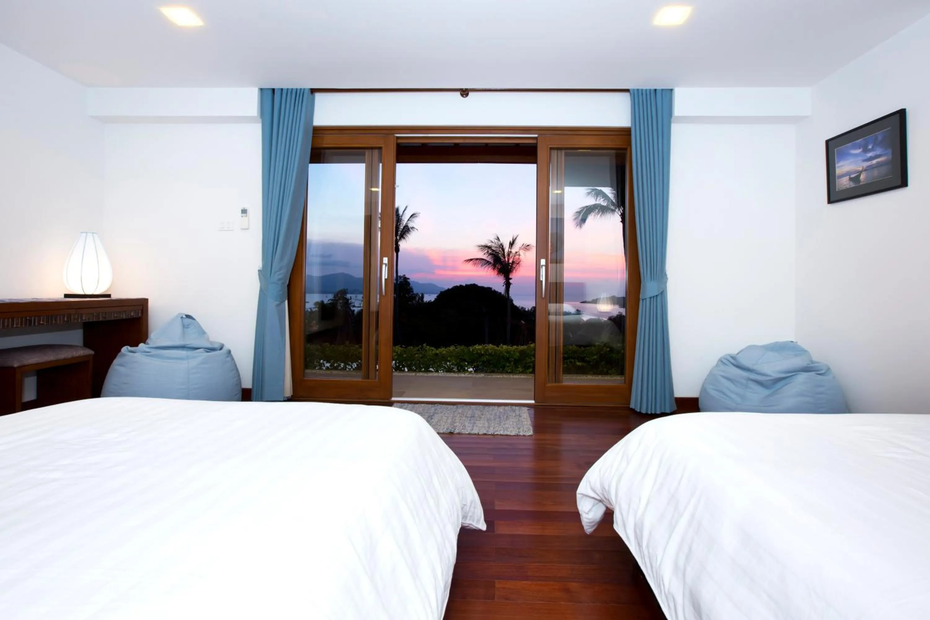 Bedroom, Bed in Baan Apsara - Stunning Sea View 3 Bed Pool Villa