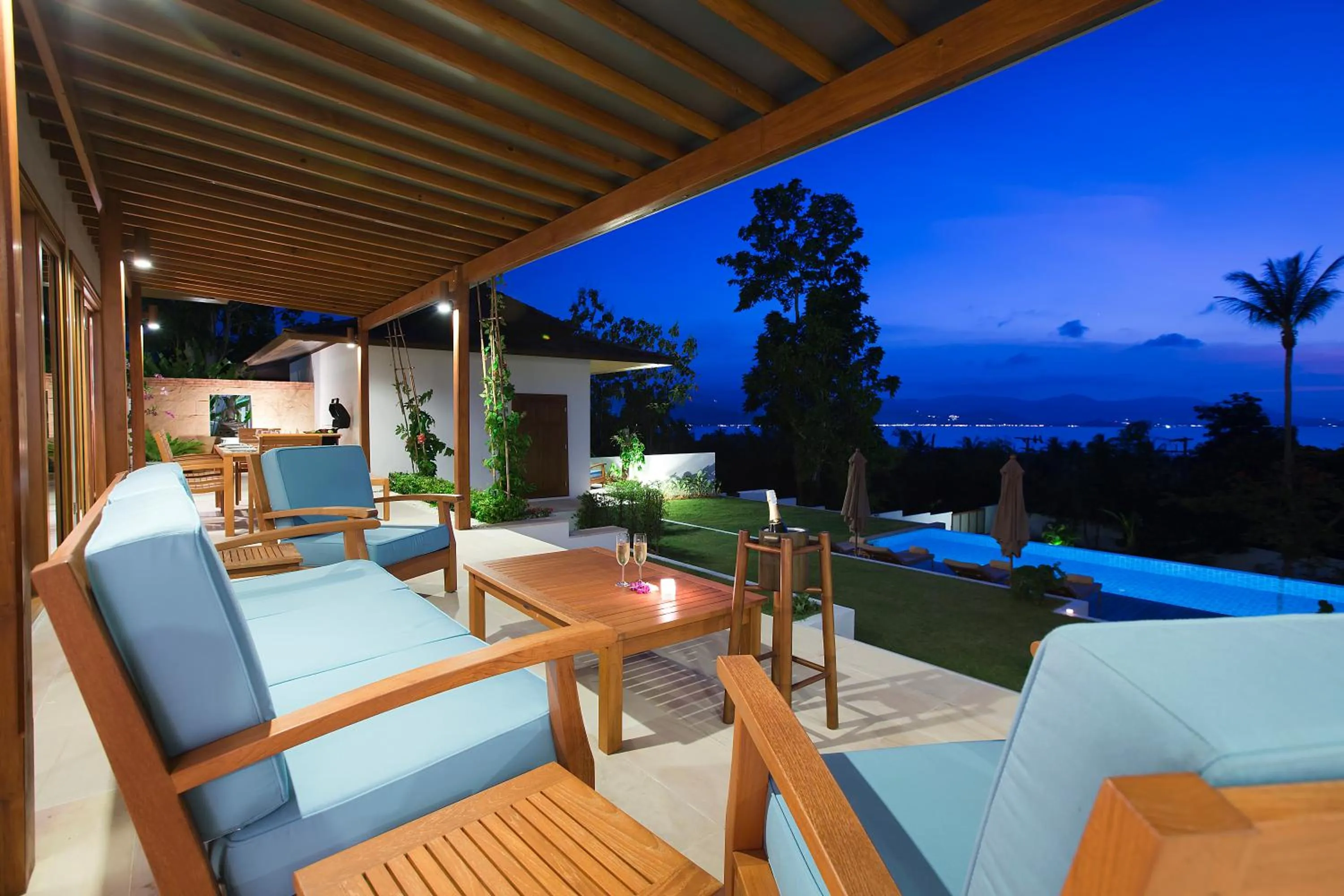 Patio in Baan Apsara - Stunning Sea View 3 Bed Pool Villa