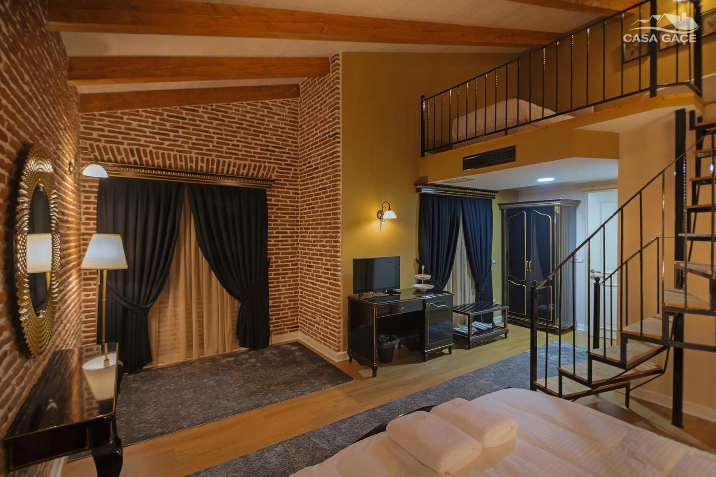 Bed in Casa Gaçe Hotel