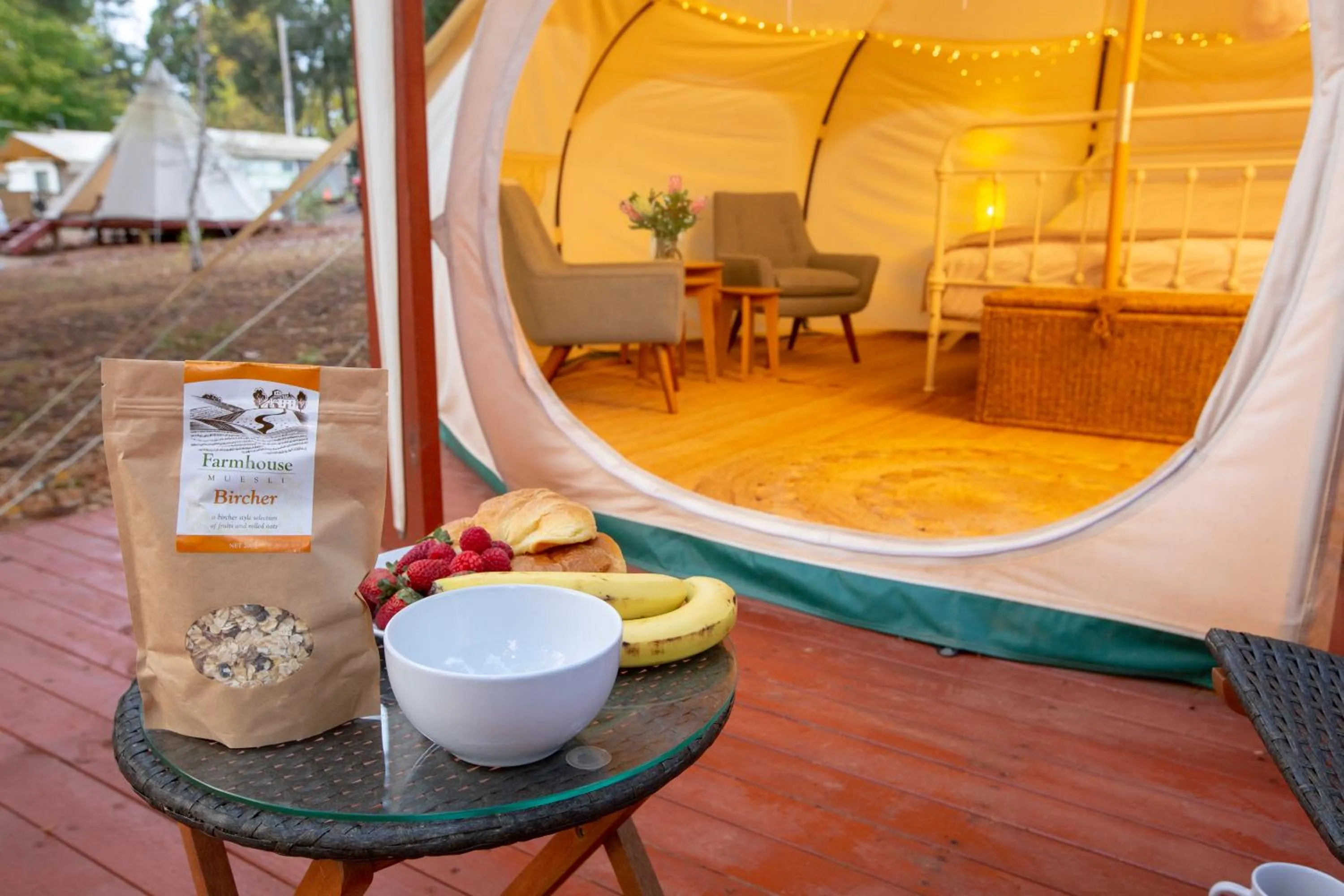 Patio in Daylesford Holiday Park