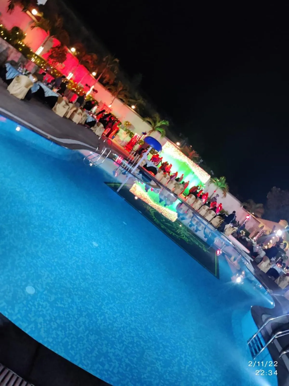 Pool view in Hotel Royal Palace