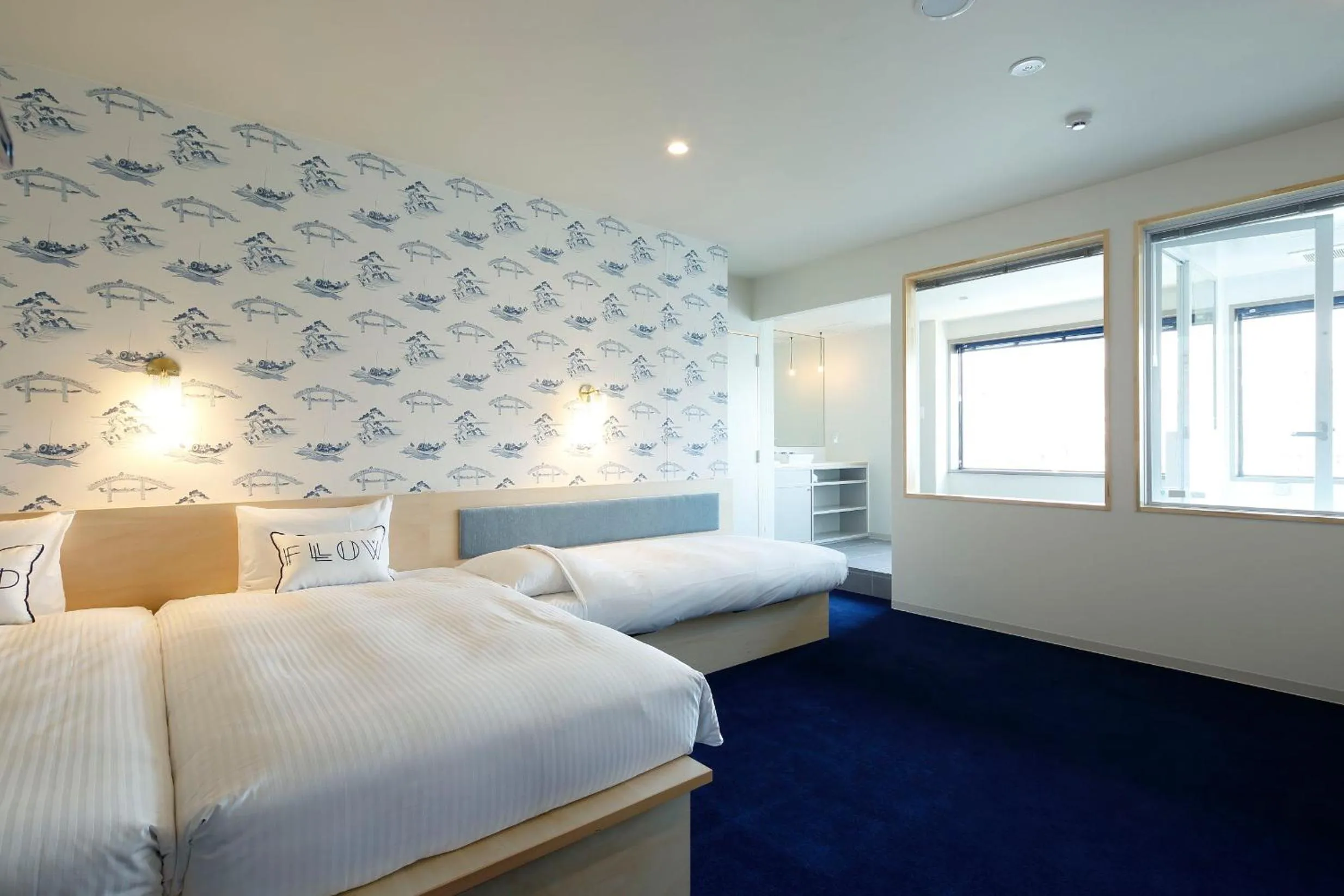 Bed in LYURO Tokyo Kiyosumi by THE SHARE HOTELS