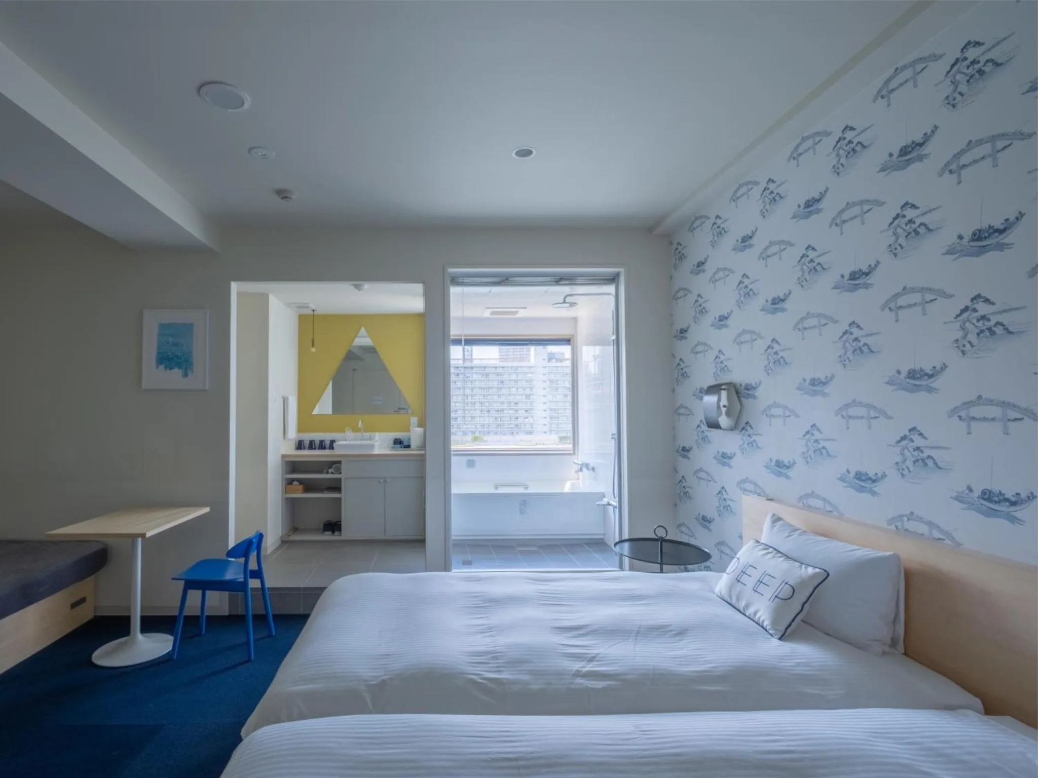 View (from property/room), Bed in LYURO Tokyo Kiyosumi by THE SHARE HOTELS