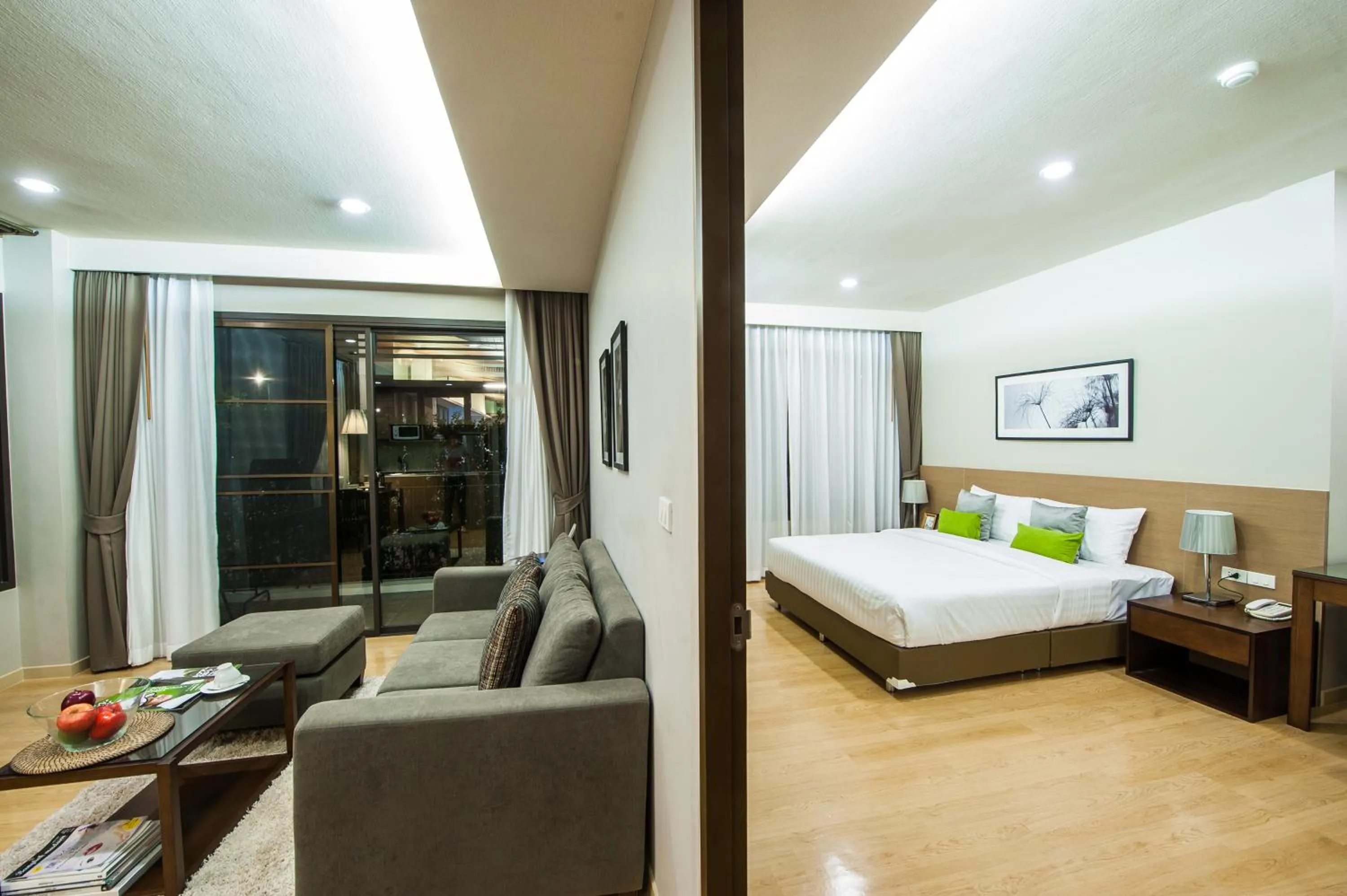 Bed in Burgundy Residence 304