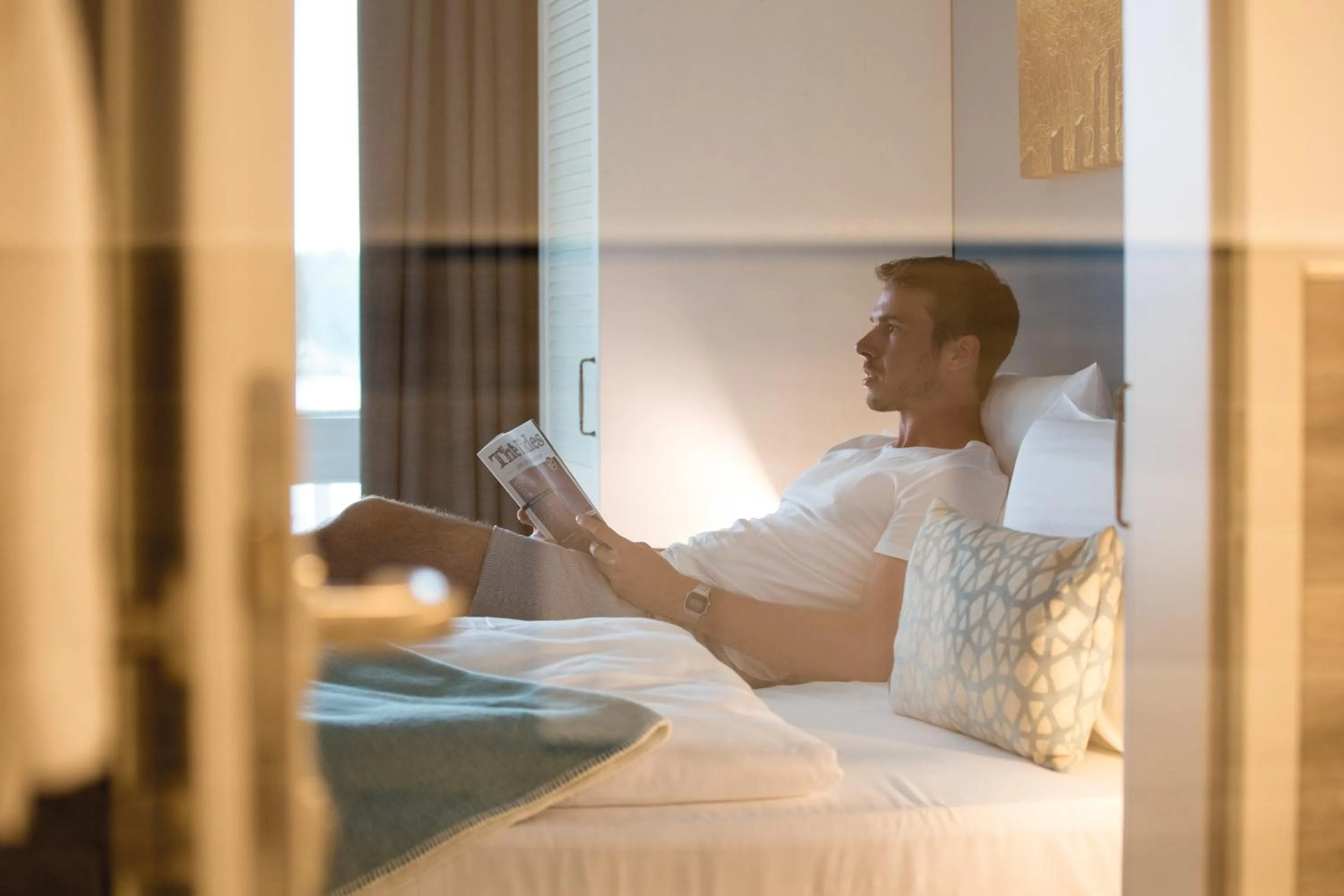 People, Bed in Beach Apartments Heiligenhafen