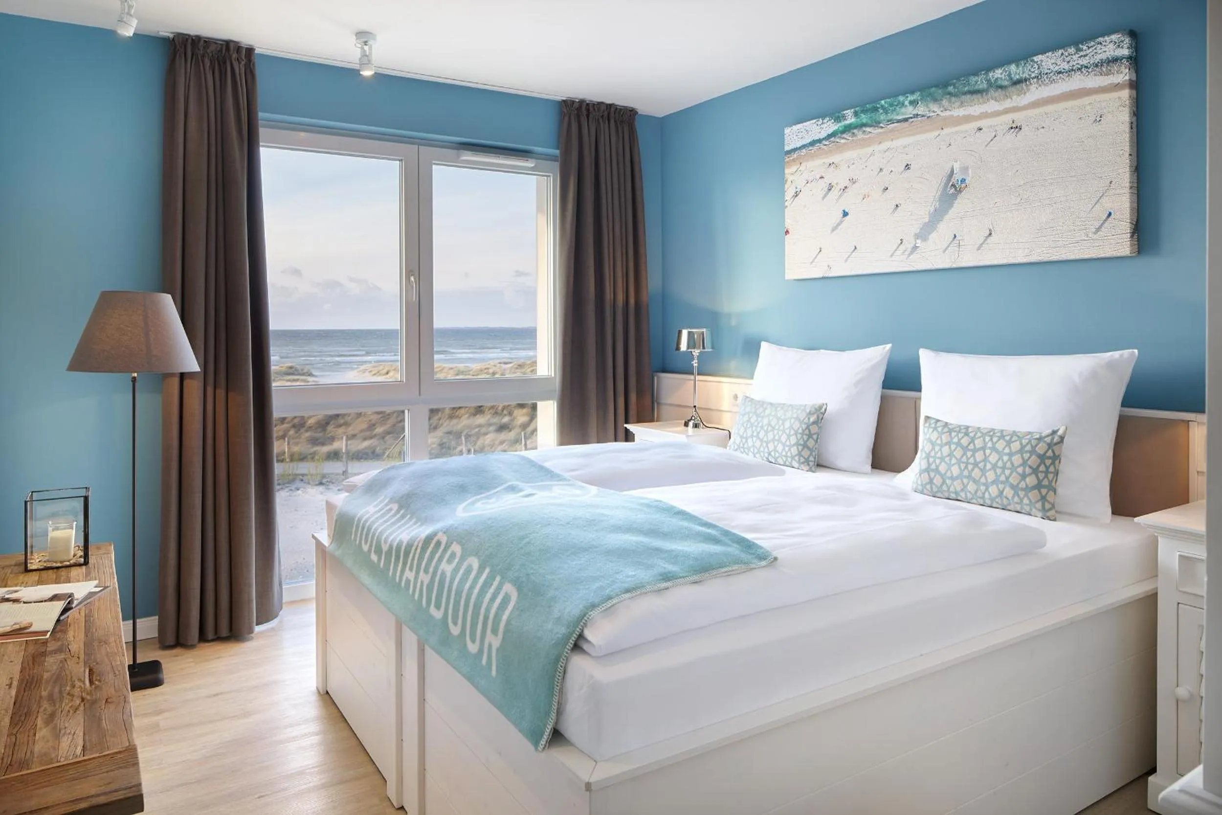 View (from property/room), Bed in Beach Apartments Heiligenhafen