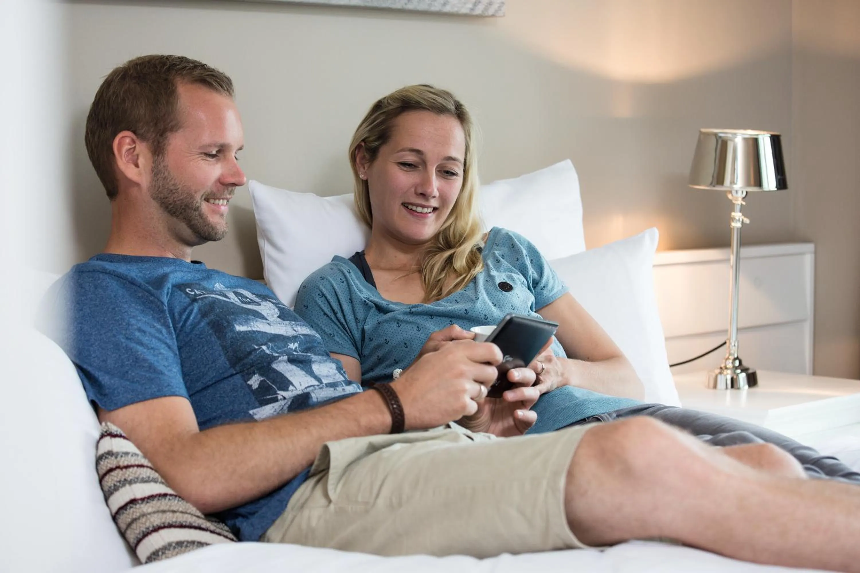 People, Bed in Beach Apartments Heiligenhafen