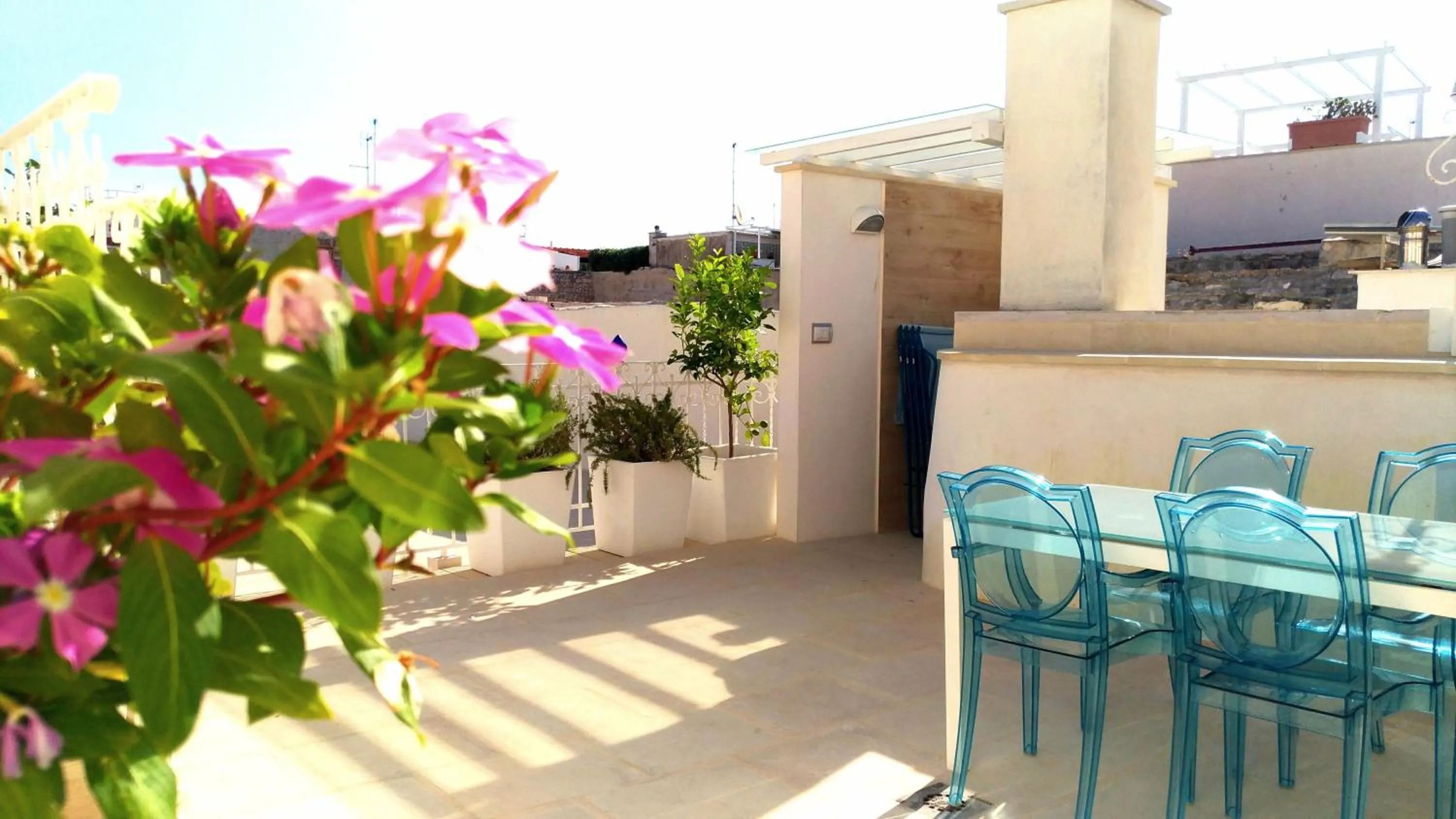 Patio in B&B re apartments Palazzo Muscati