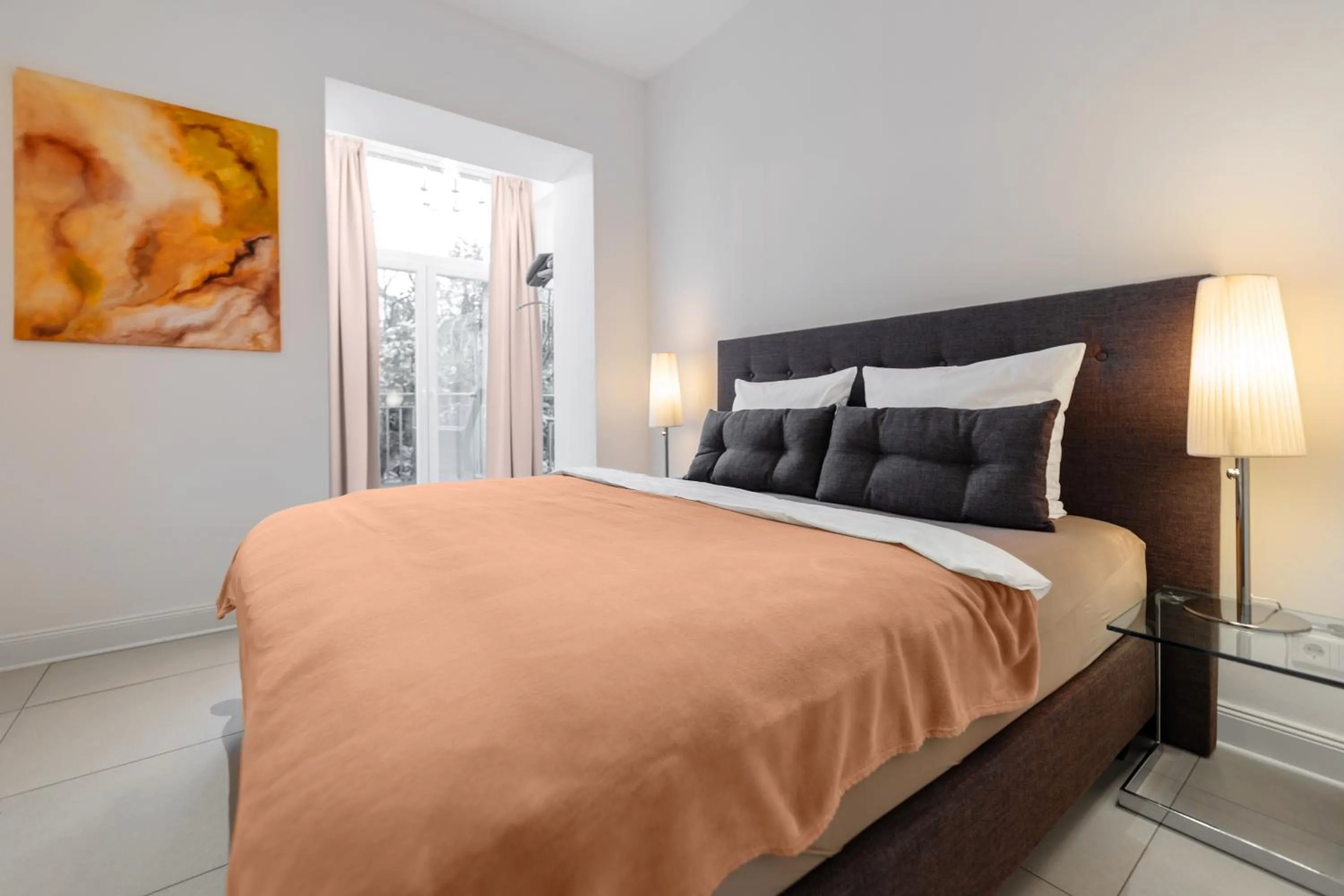 Bed in Appartements an der Therme