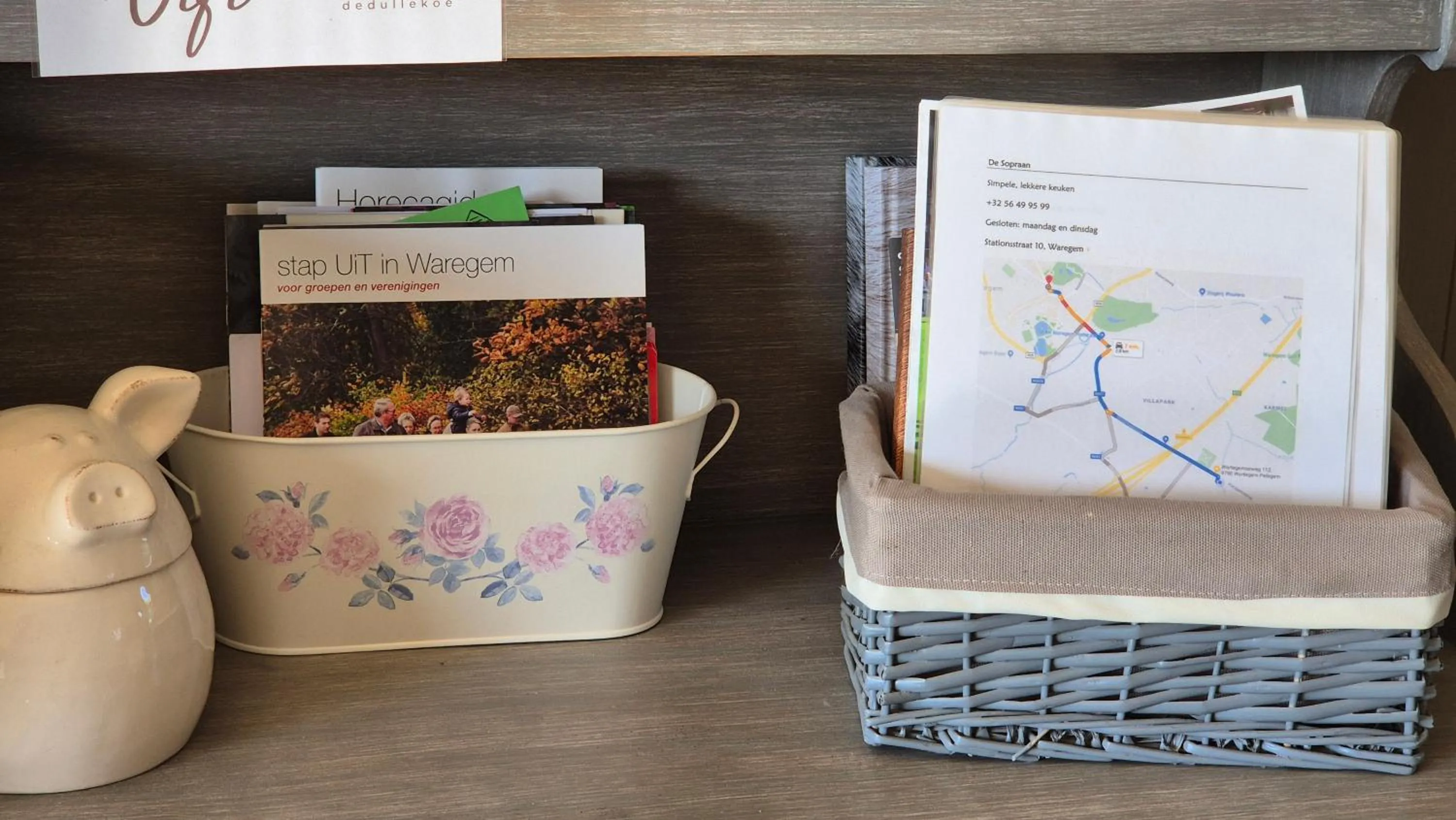 Decorative detail in B&B De Dulle Koe