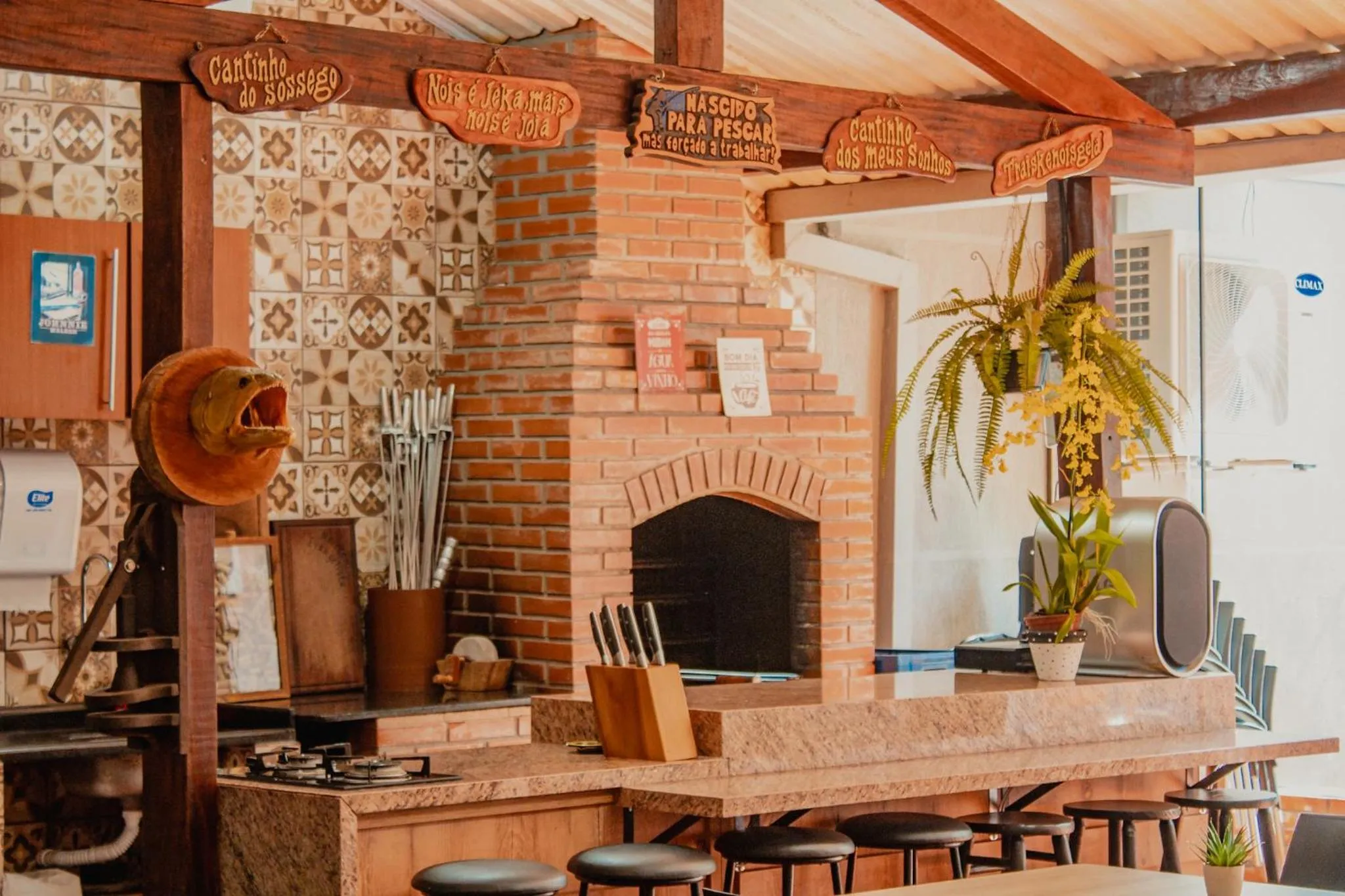 BBQ facilities in Pousada Nanai