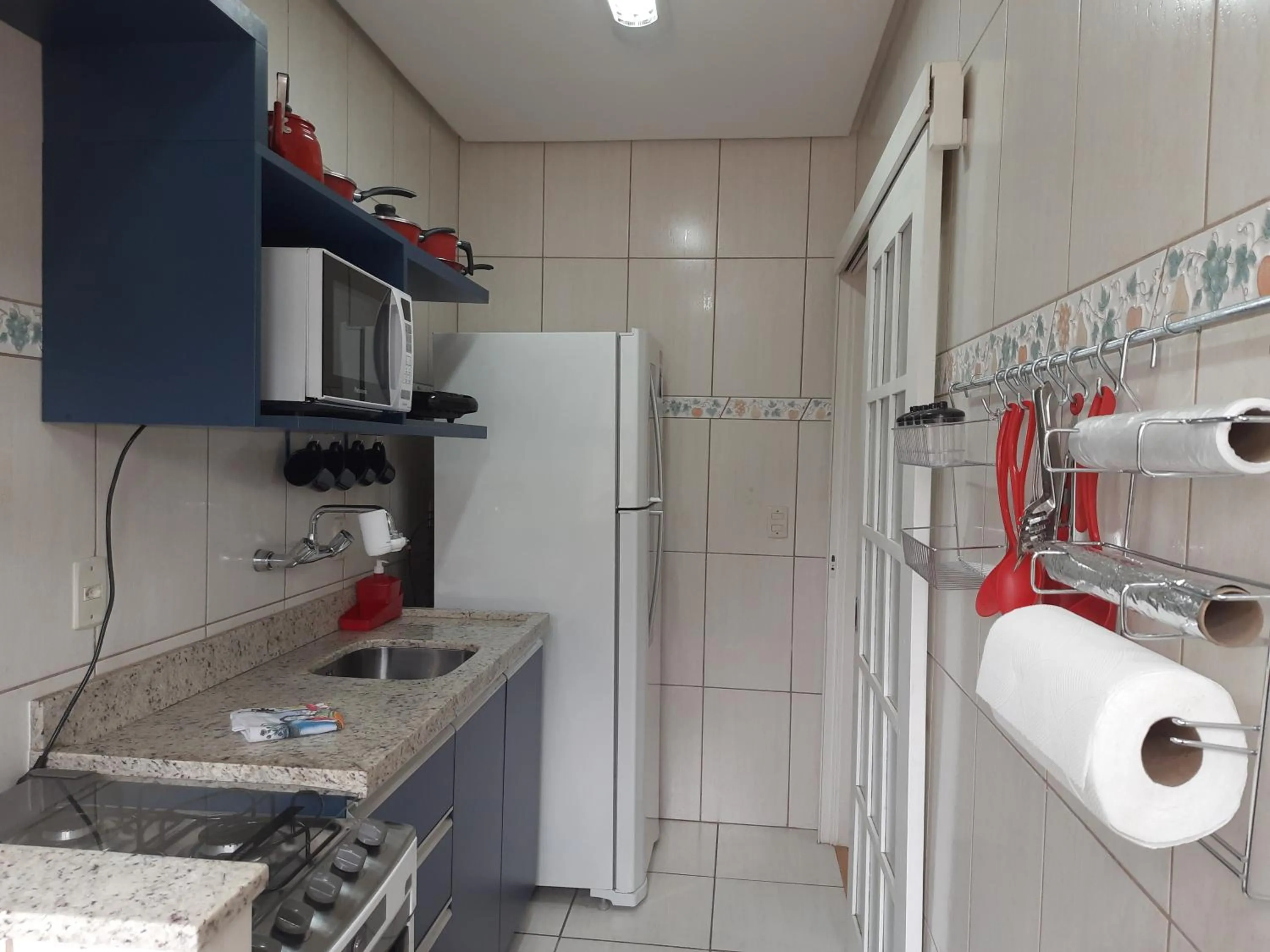 Kitchen or kitchenette in Apartamento Lago Grande Hotel