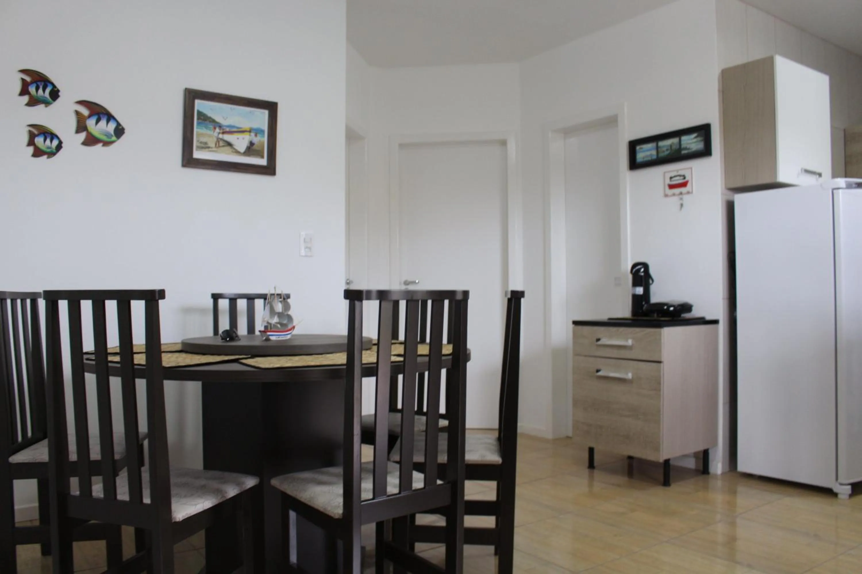 Dining area in Palhoça Praia Ponta do Papagaio SUNSET Apto 102
