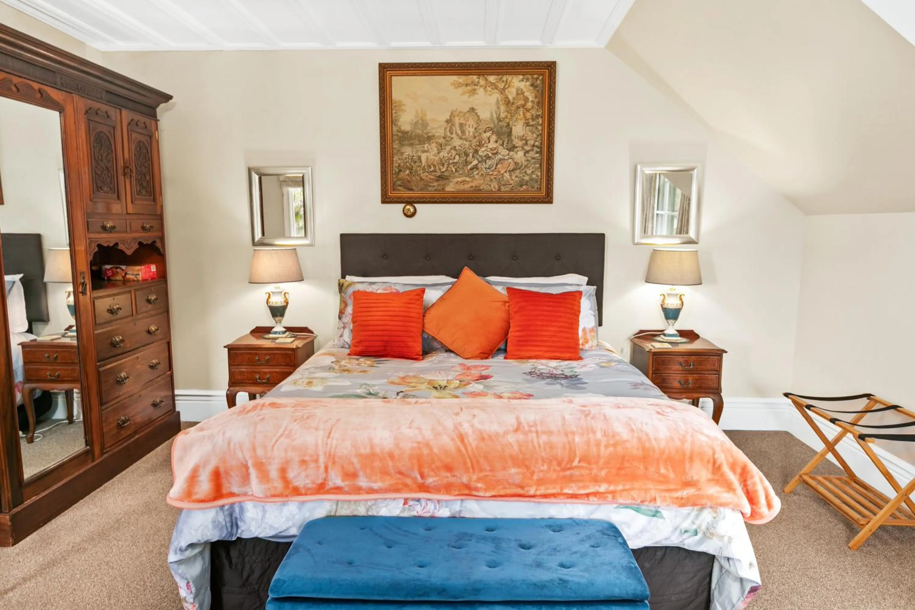 Bed in Ashcott Homestead Bed & Breakfast