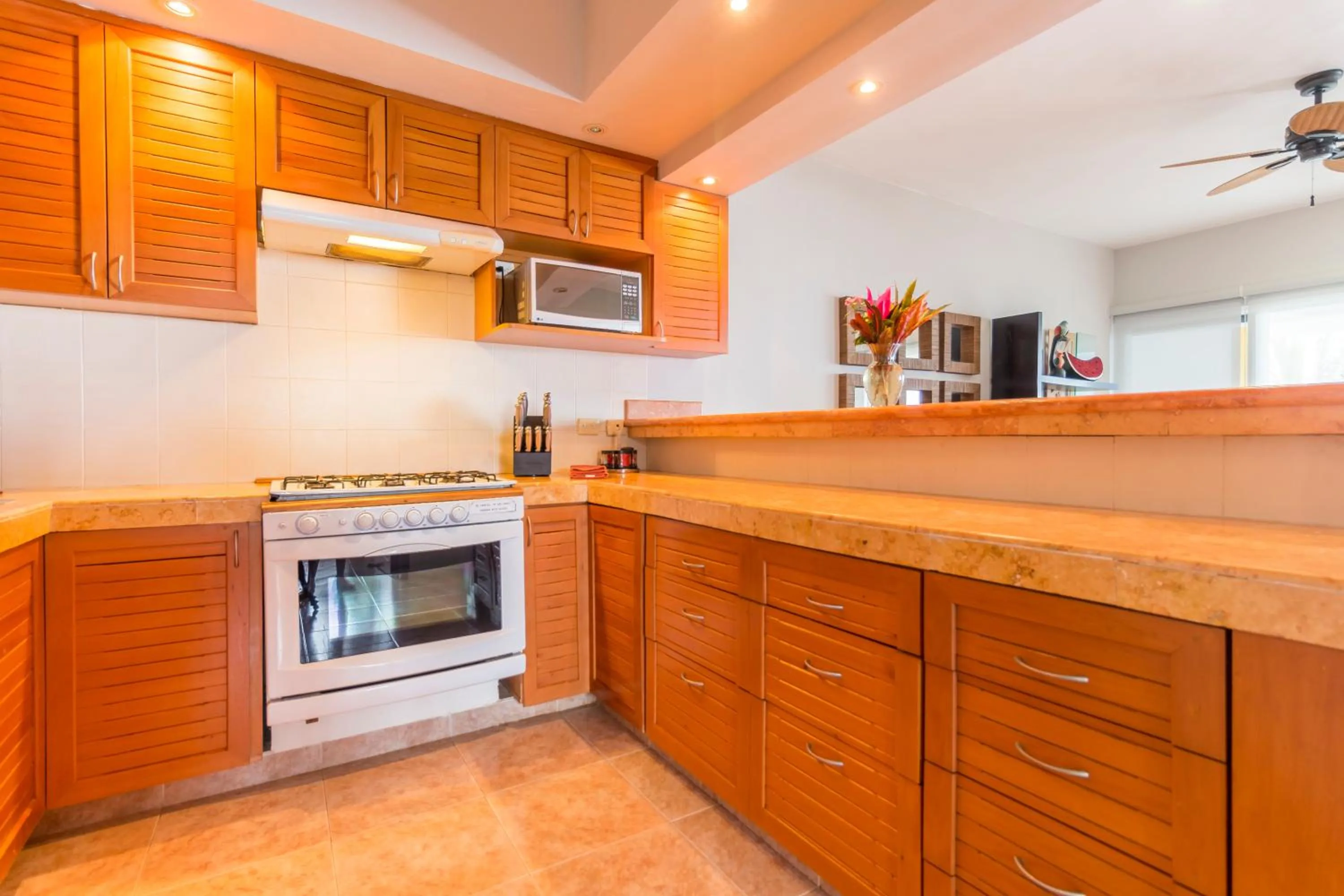 Kitchen or kitchenette in Casa Bonita and villas