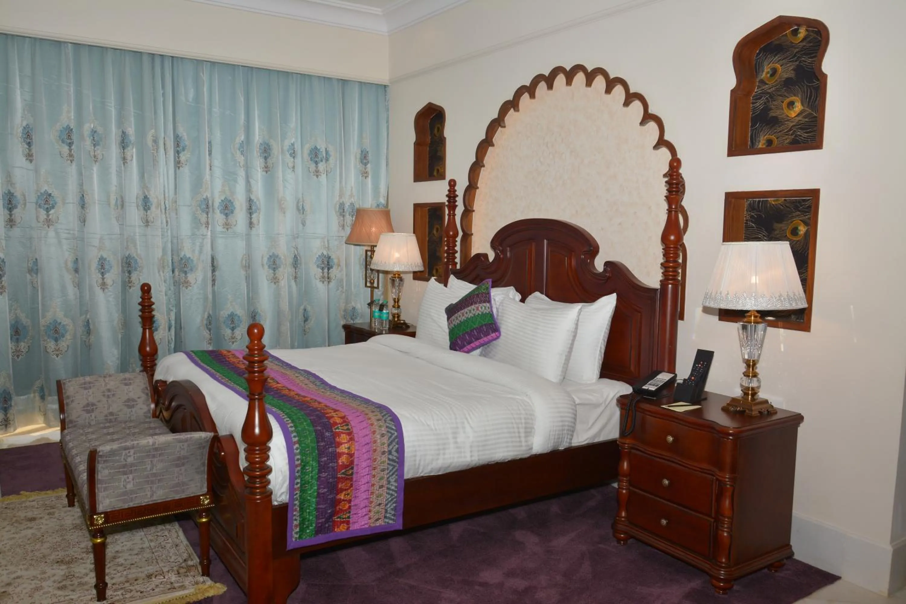 Bed in Indana Palace Jaipur