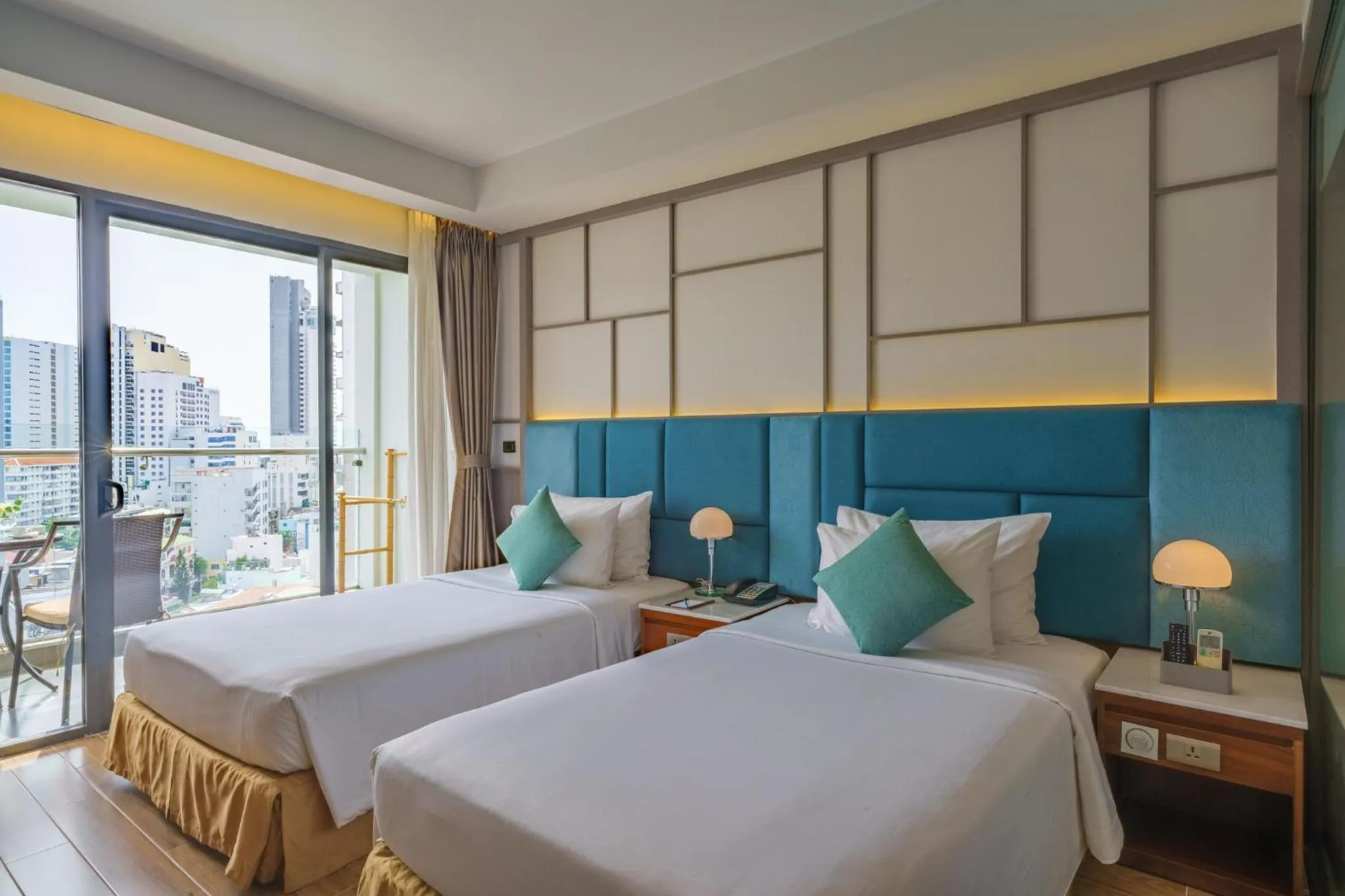 Photo of the whole room, Bed in Seaesta Nha Trang Hotel