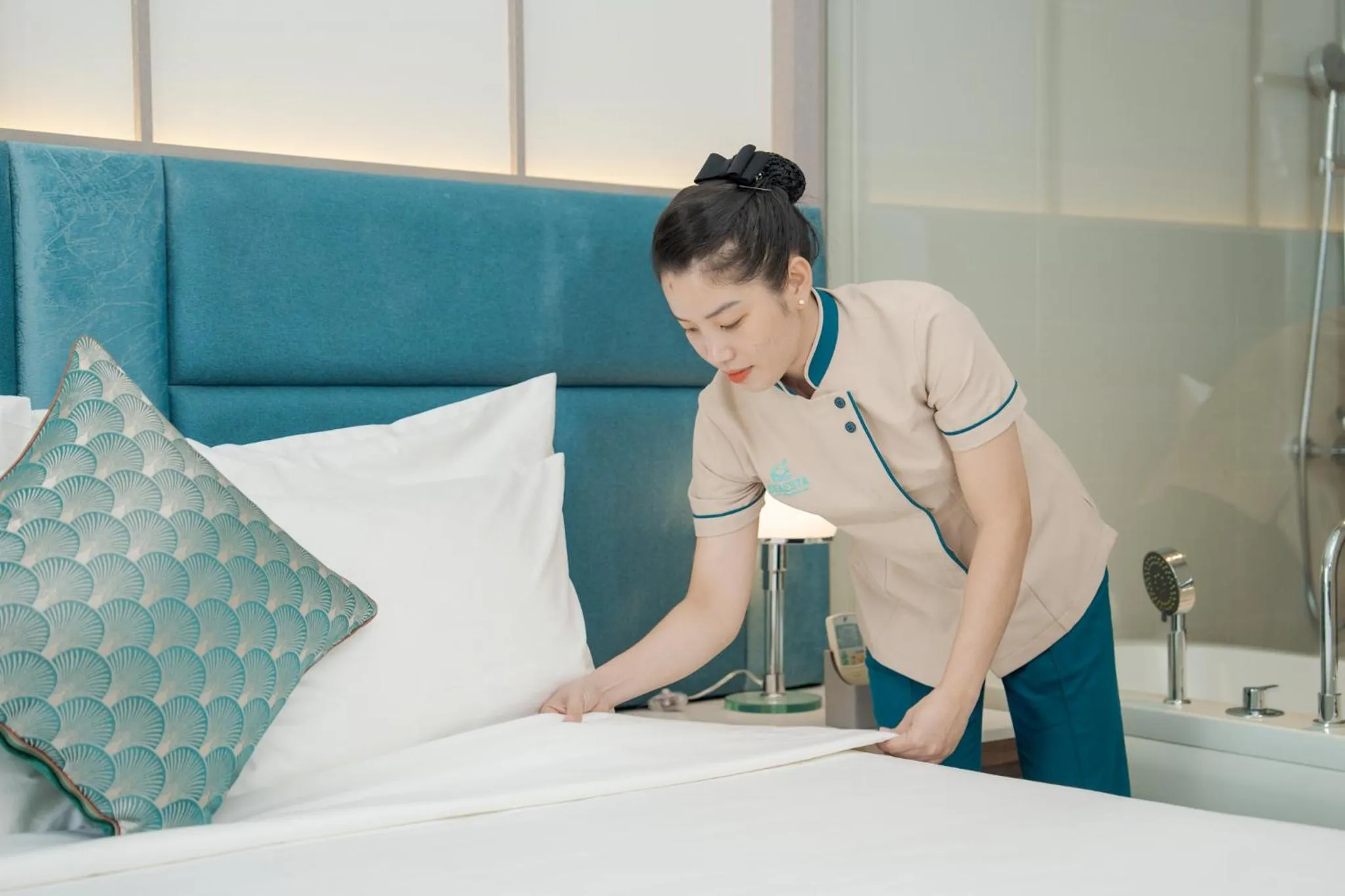 Bed in Seaesta Nha Trang Hotel