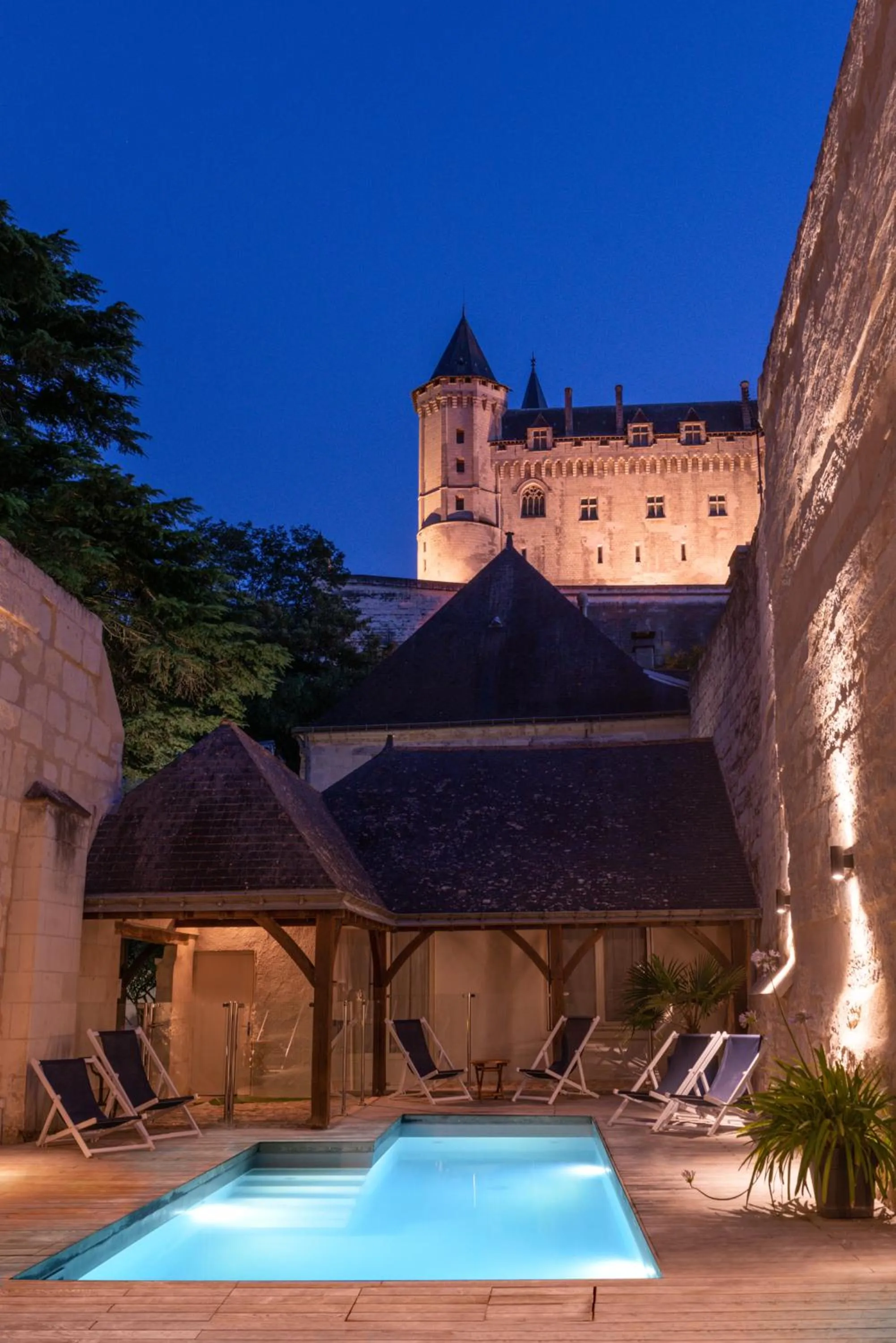 Swimming pool in Hôtel Anne d'Anjou, The Originals Collection