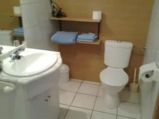 Toilet in Hotel Dry Les Courtis