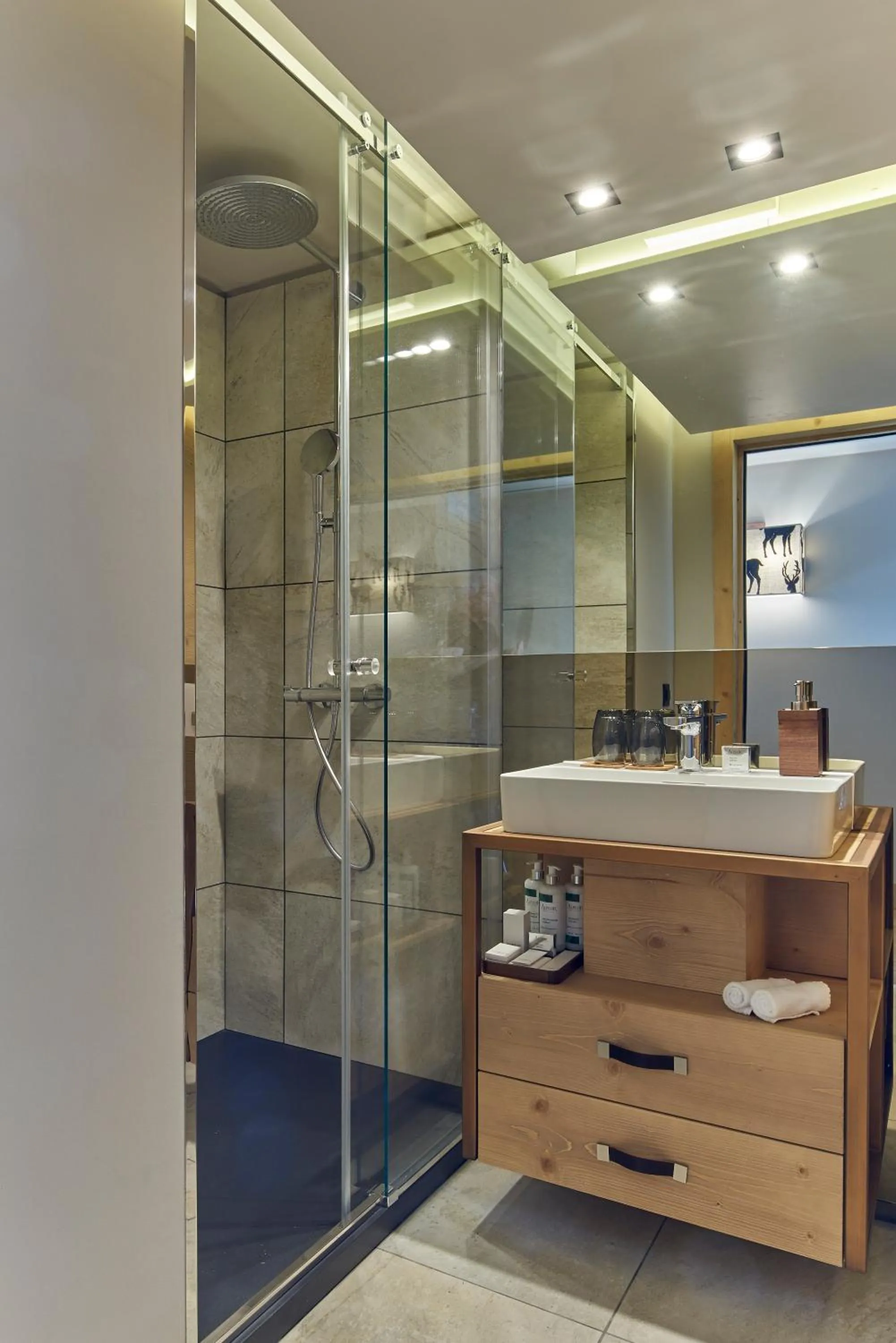 Shower in Chandolin Boutique Hotel