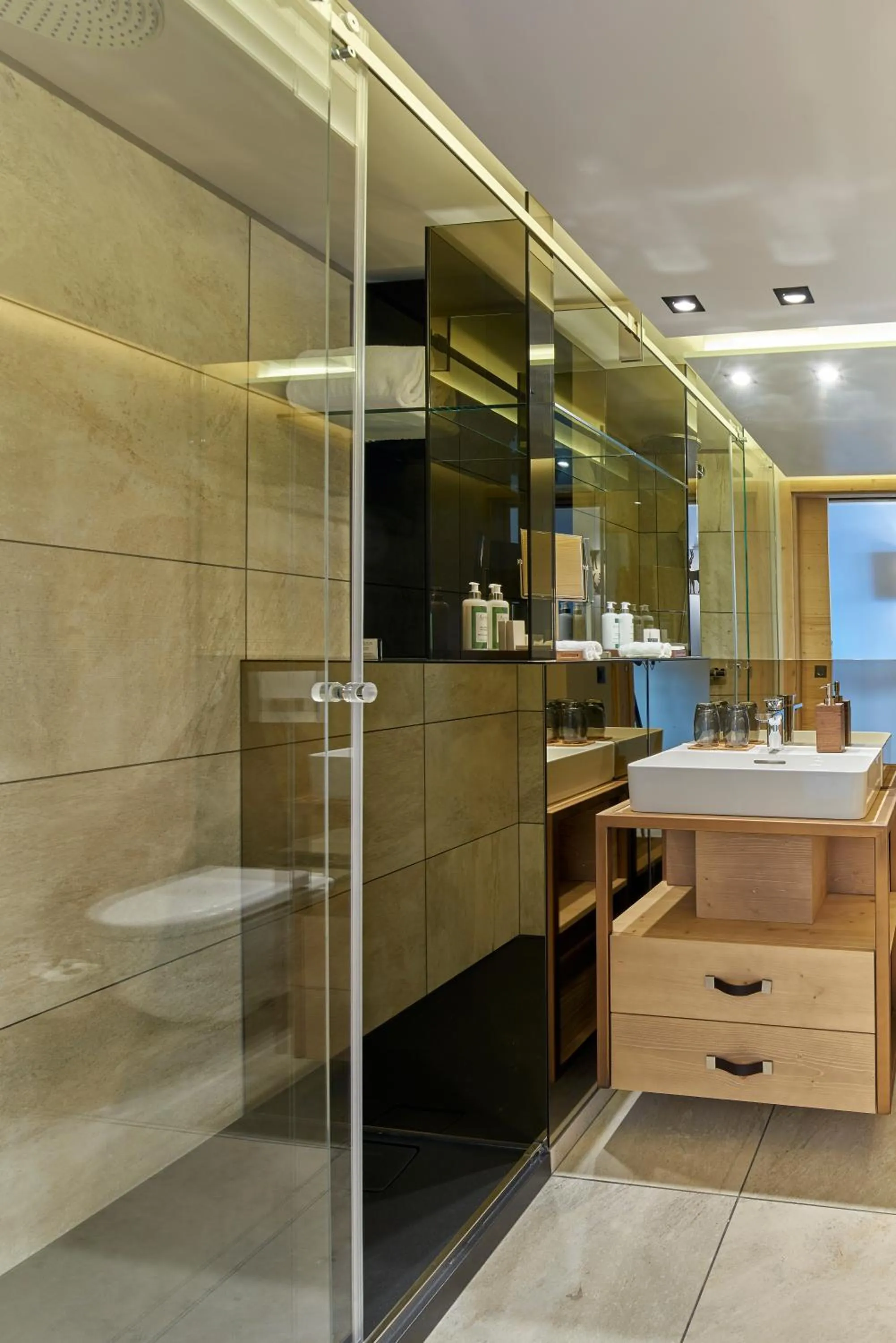 Shower in Chandolin Boutique Hotel