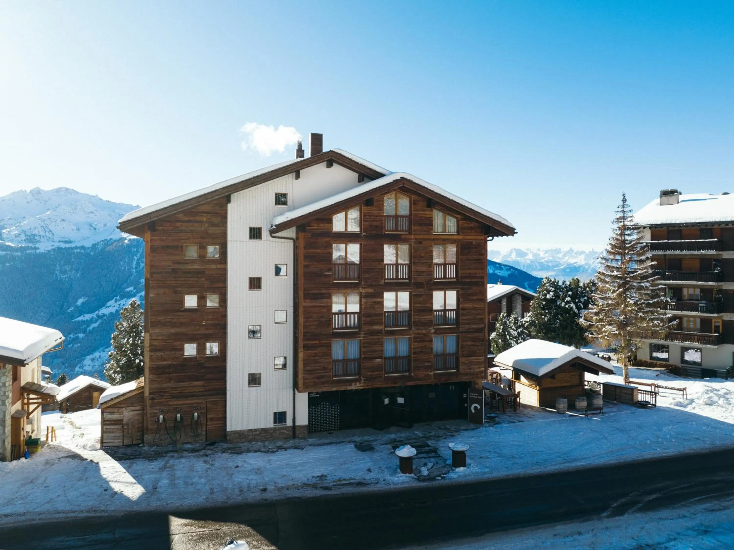 Quiet street view in Chandolin Boutique Hotel