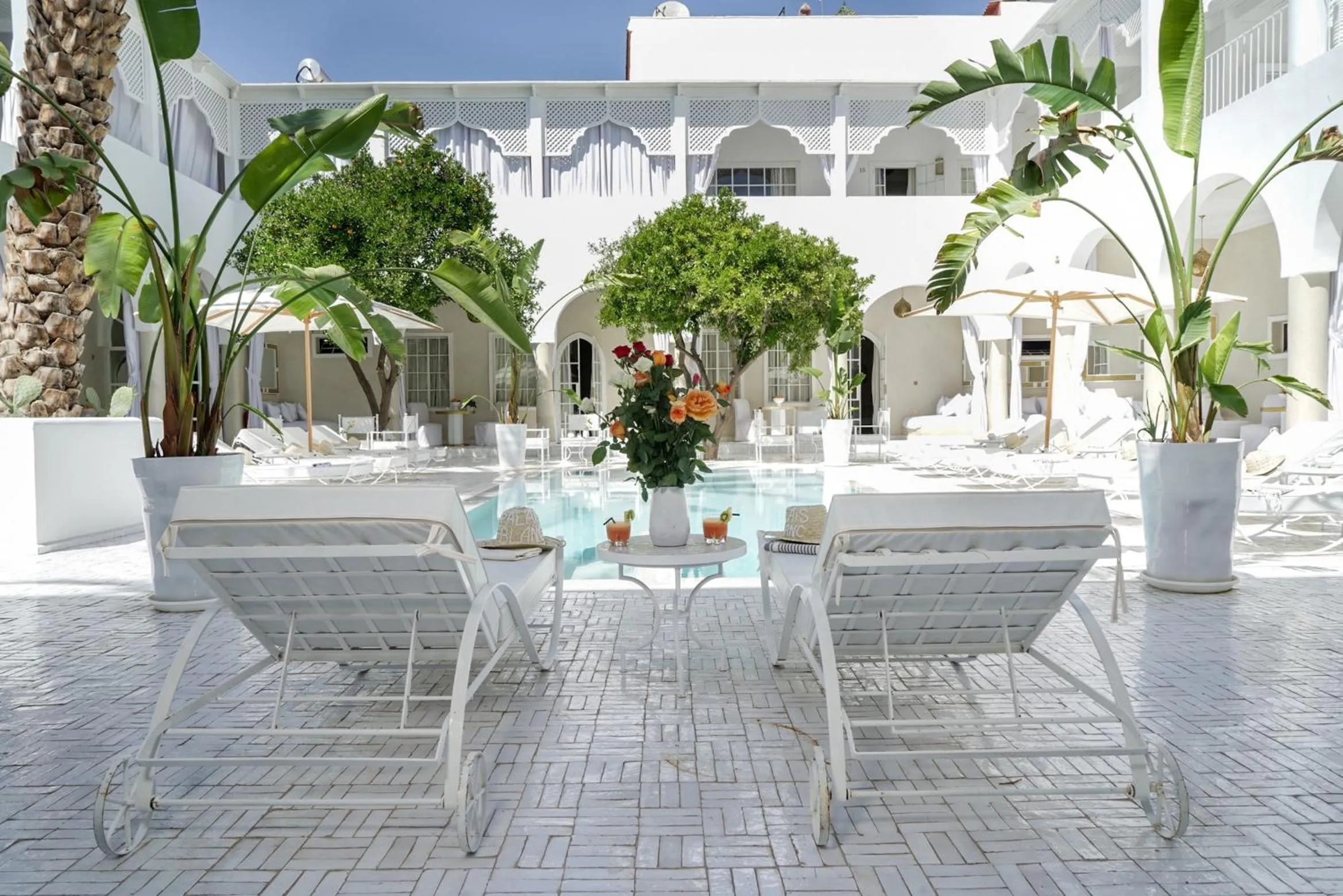 Patio in Riad Palais Blanc & Spa