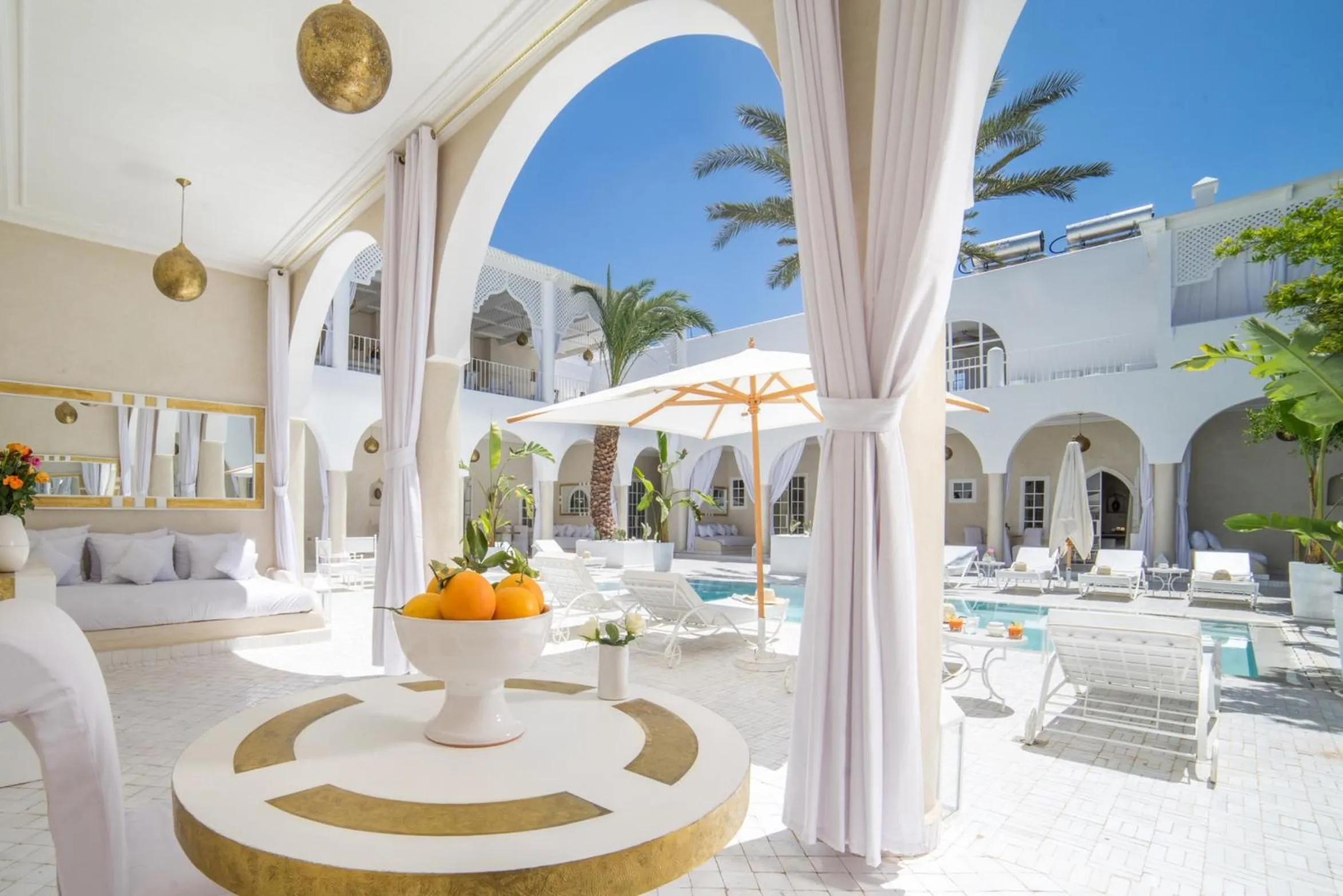 Patio in Riad Palais Blanc & Spa
