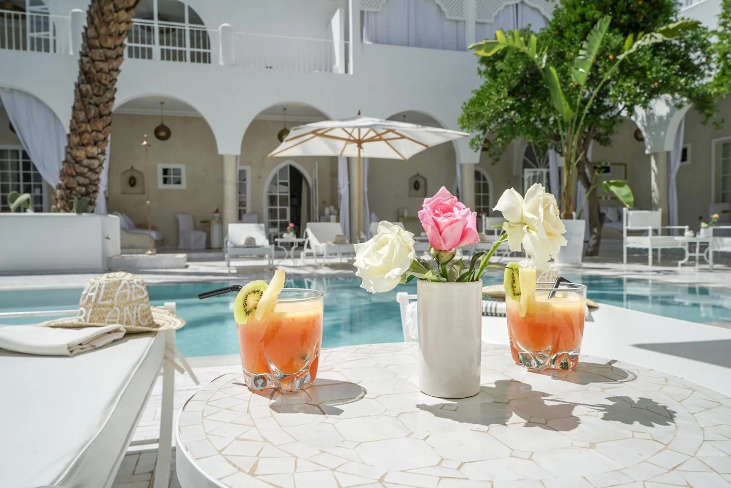 Patio in Riad Palais Blanc & Spa