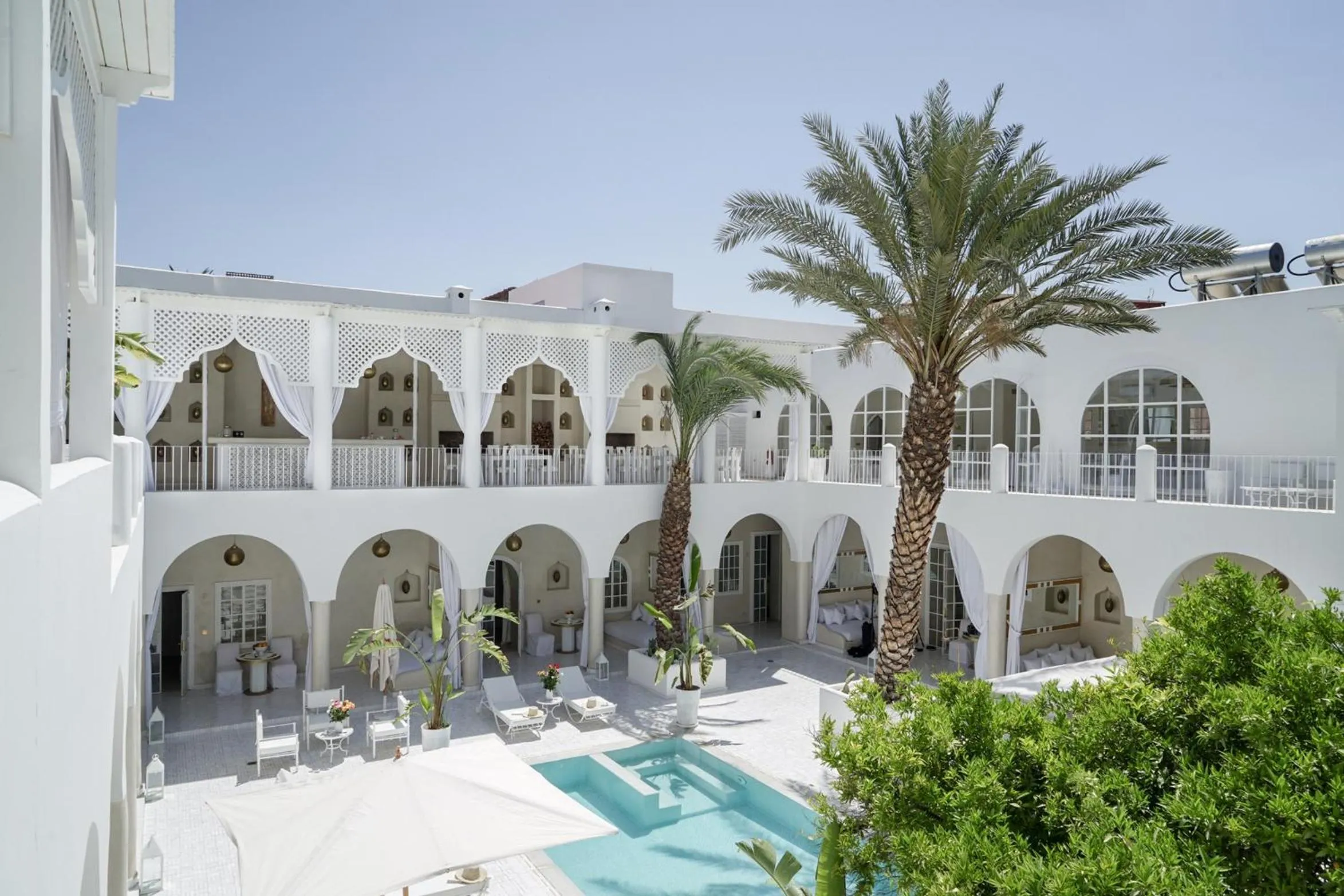 Patio in Riad Palais Blanc & Spa