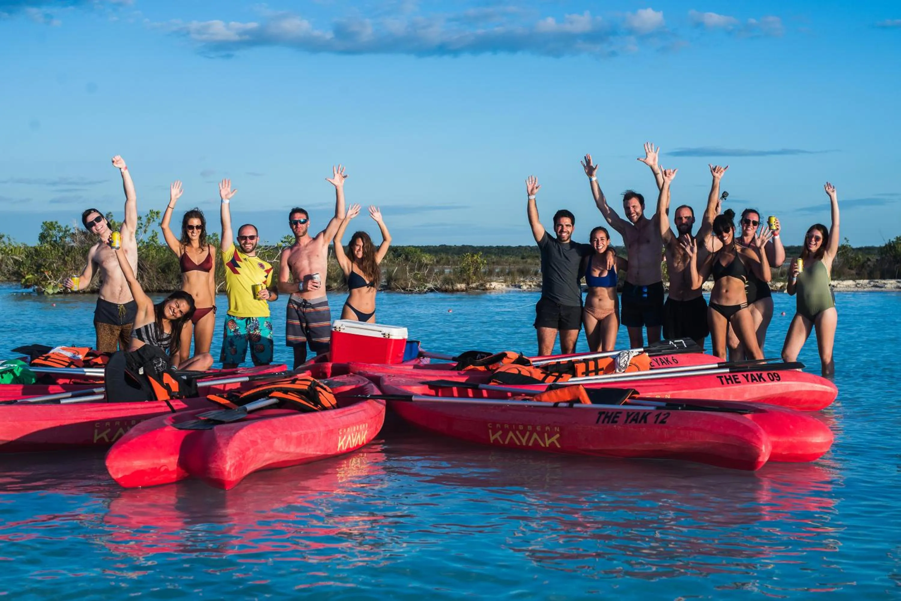 People in The Yak Lake House - Hostal Bacalar