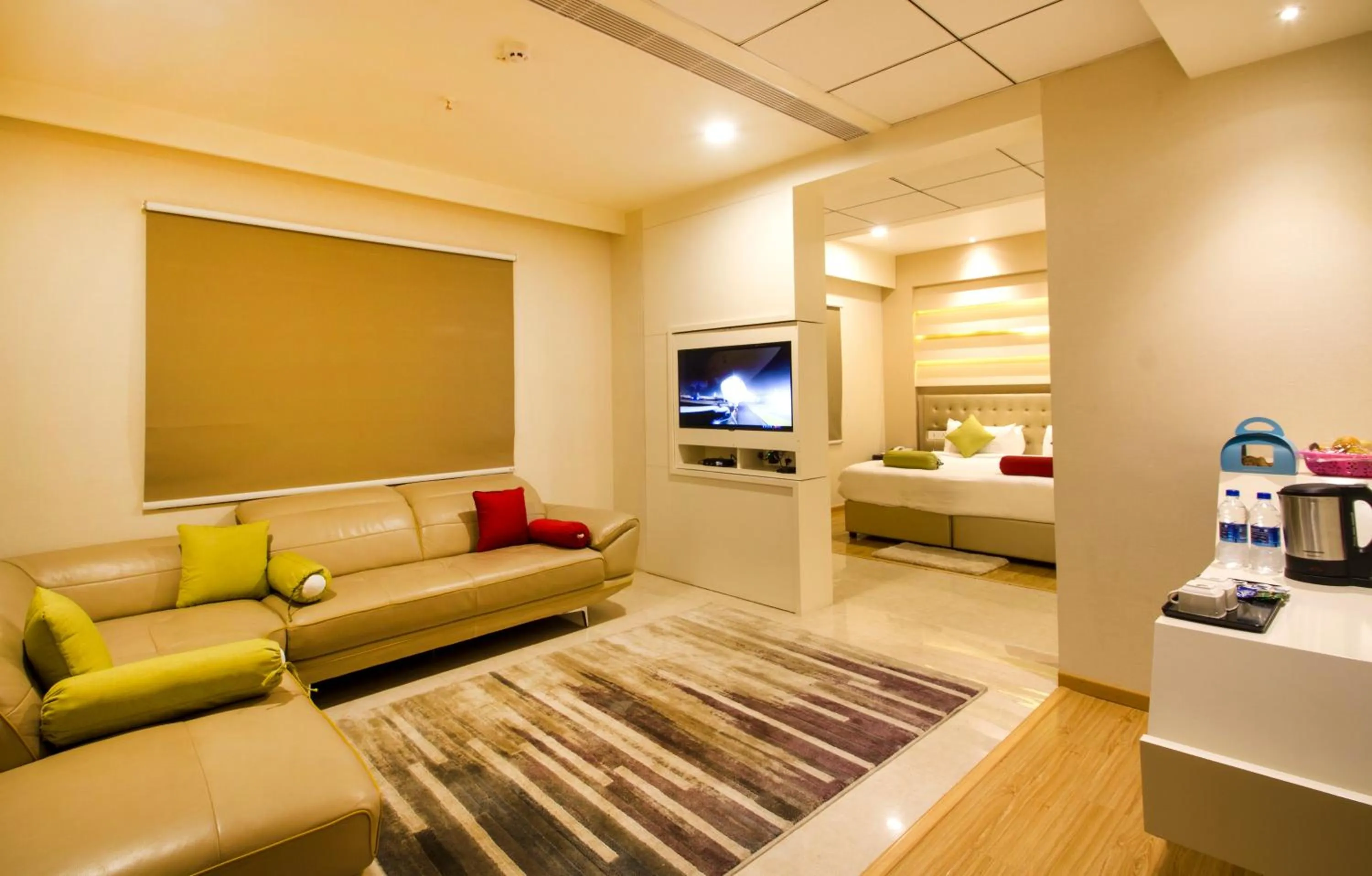 Seating area, Bed in Art Boutique Hotel Gachibowli
