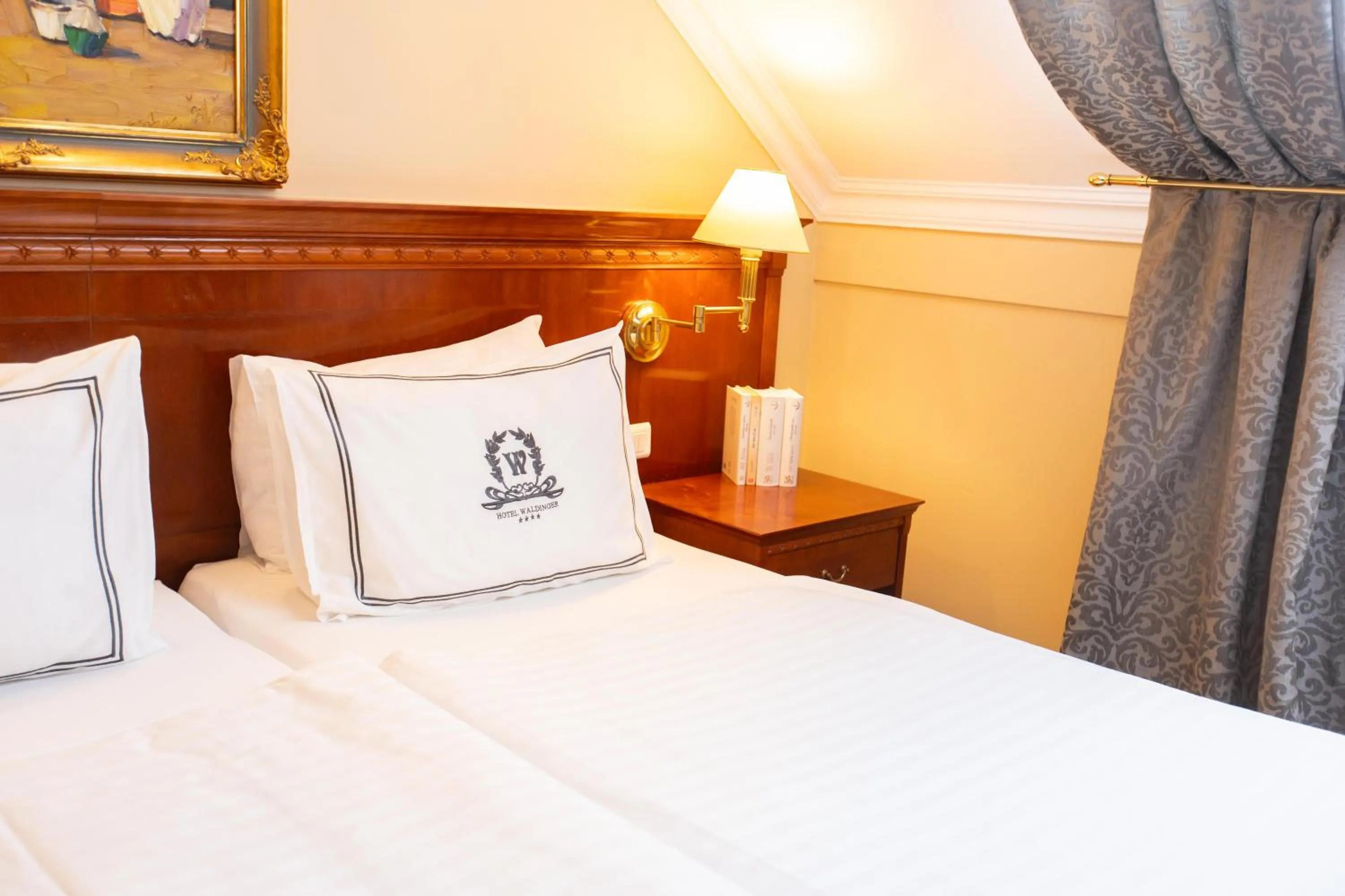 Decorative detail, Bed in Hotel Waldinger