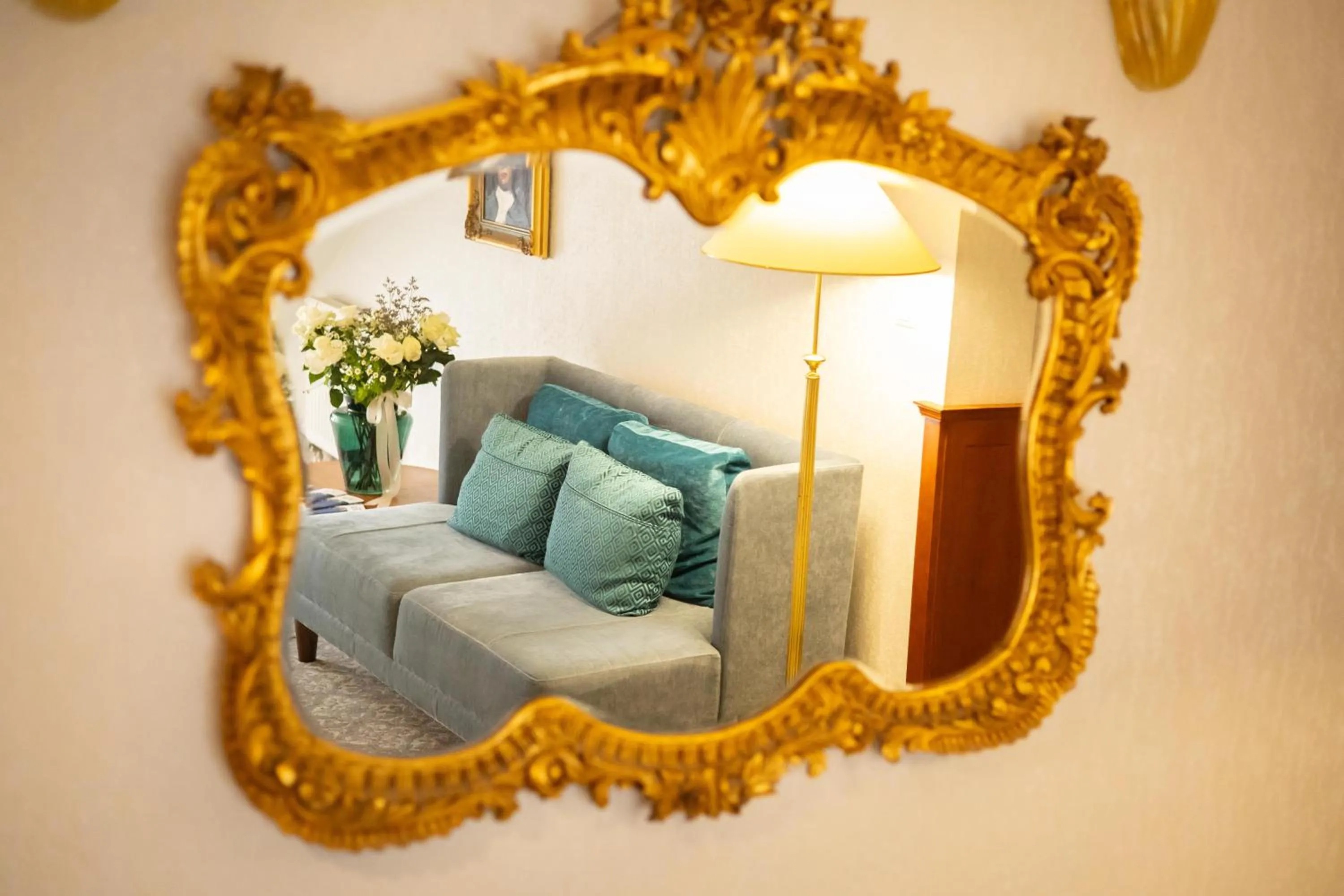 Decorative detail, Bed in Hotel Waldinger