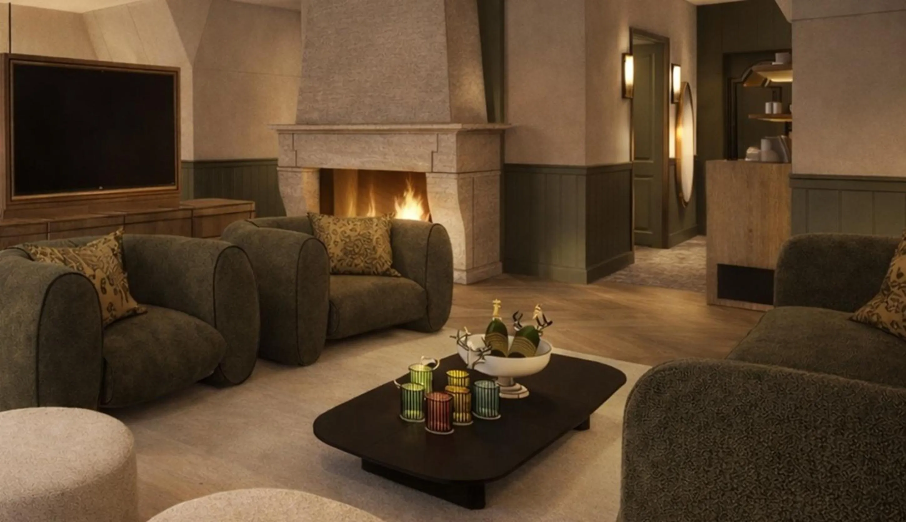 Living room in Briqueterie Champagne, A Beauvallon Hotel & Spa