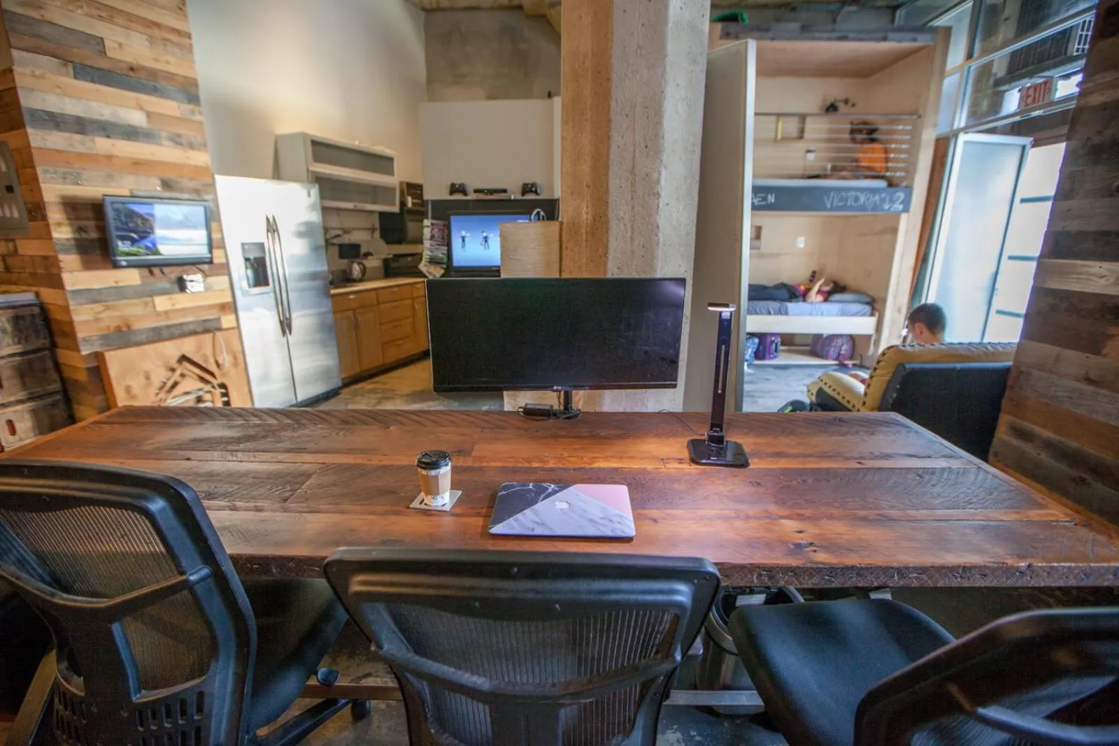 Dining area in PodShare Hollywood